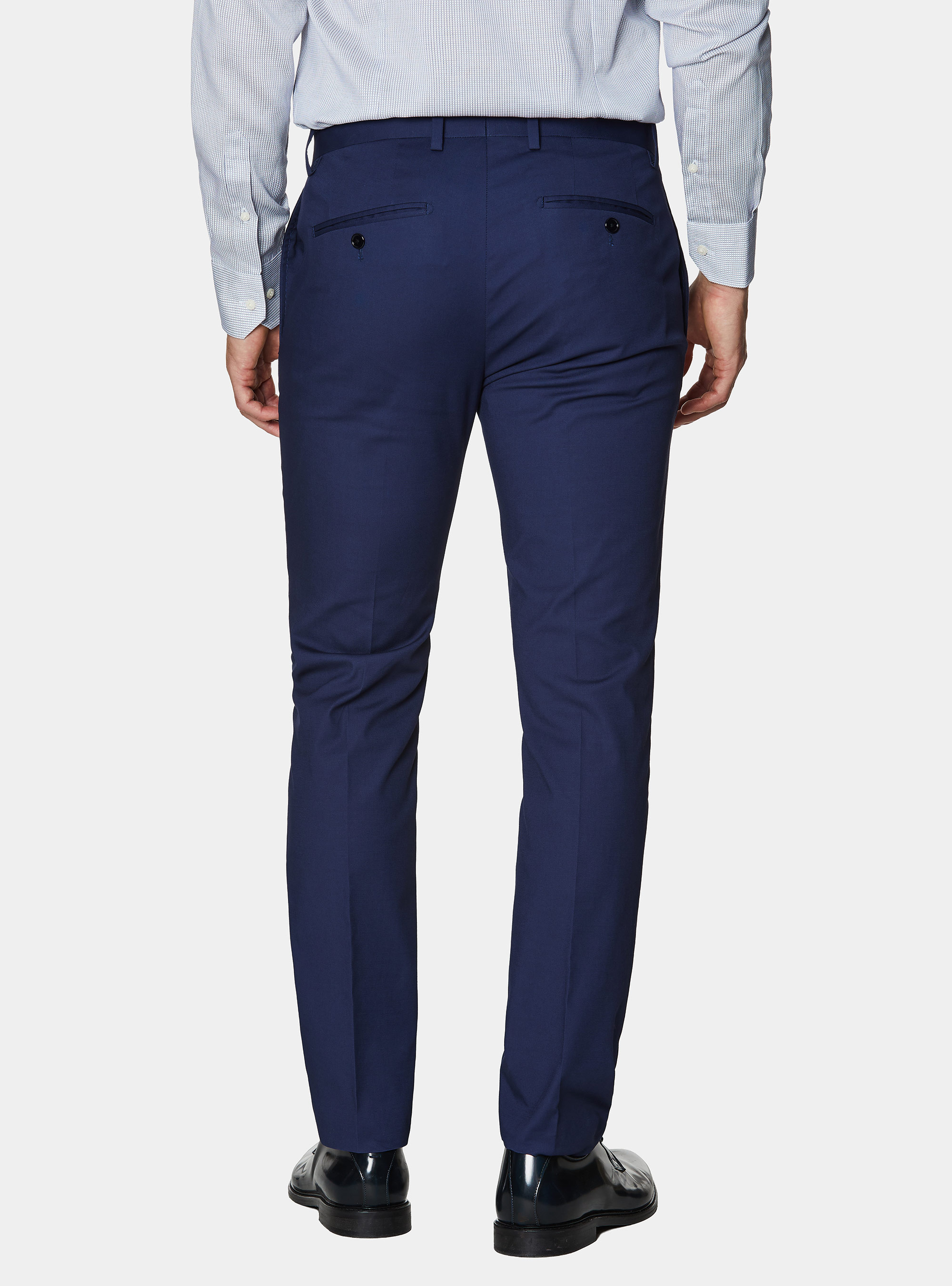 Cotton suit trousers, BLUE