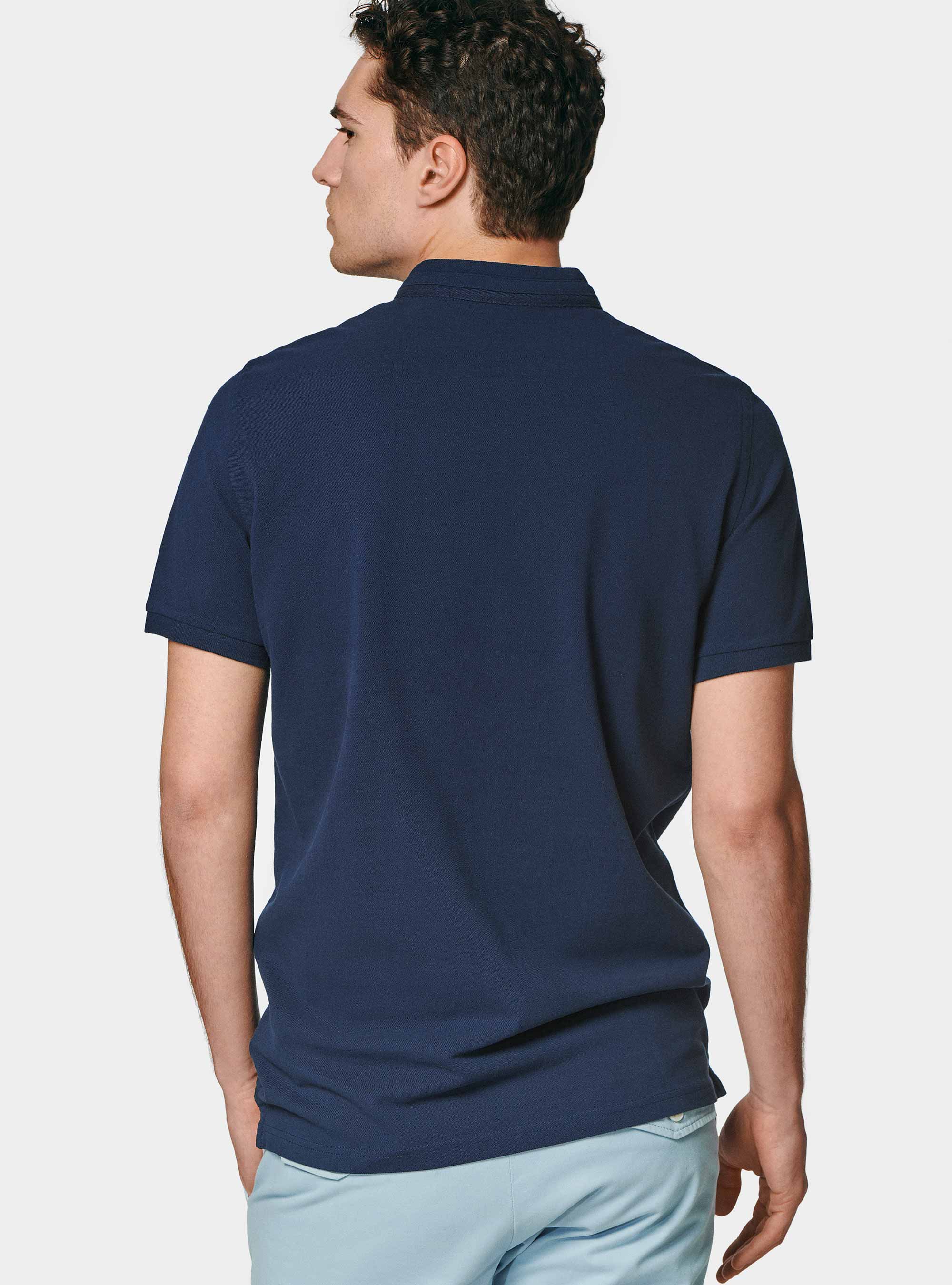 Polo en piqué coréen, BLEU