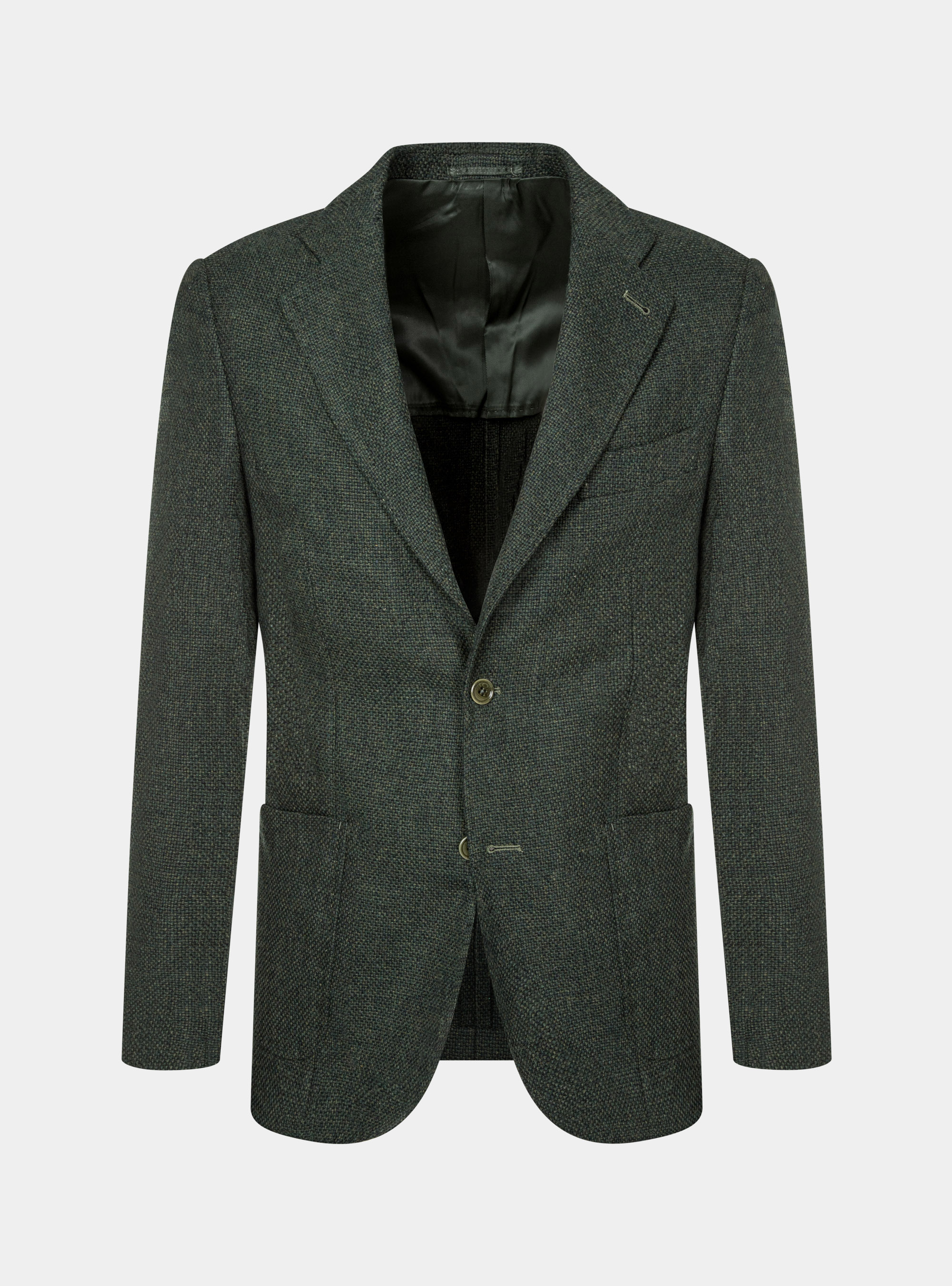 Giacca in lana cotone e cashmere, VERDE