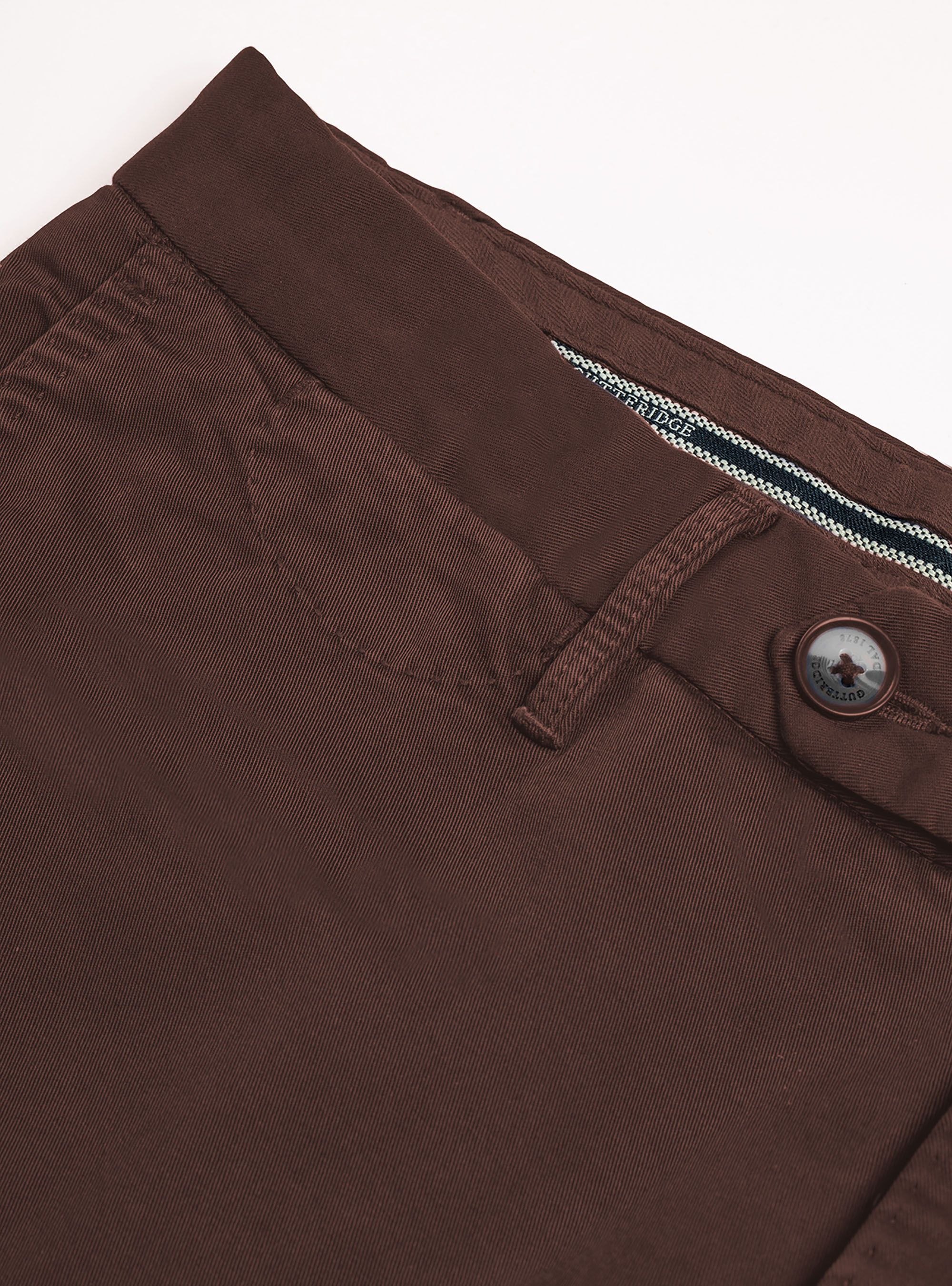 Stretch twill chino trousers, BRICK