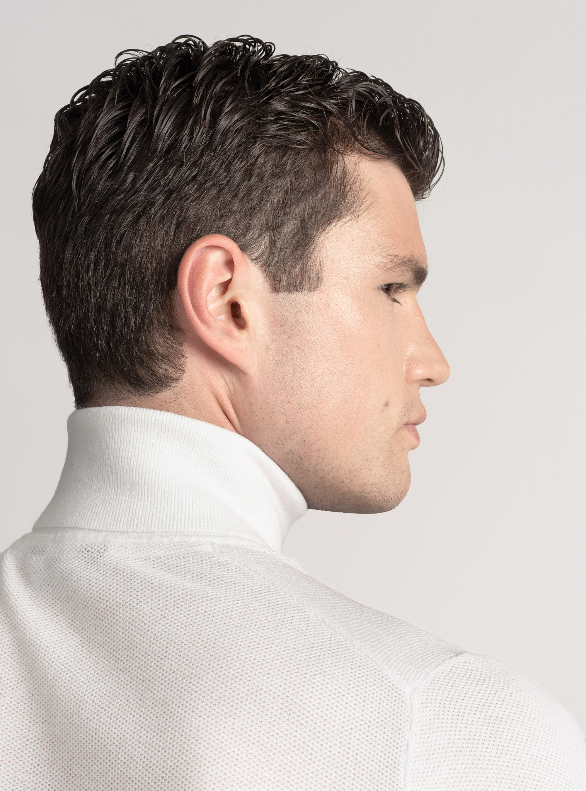 Dolcevita nido d'ape in cotone cashmere, BIANCO