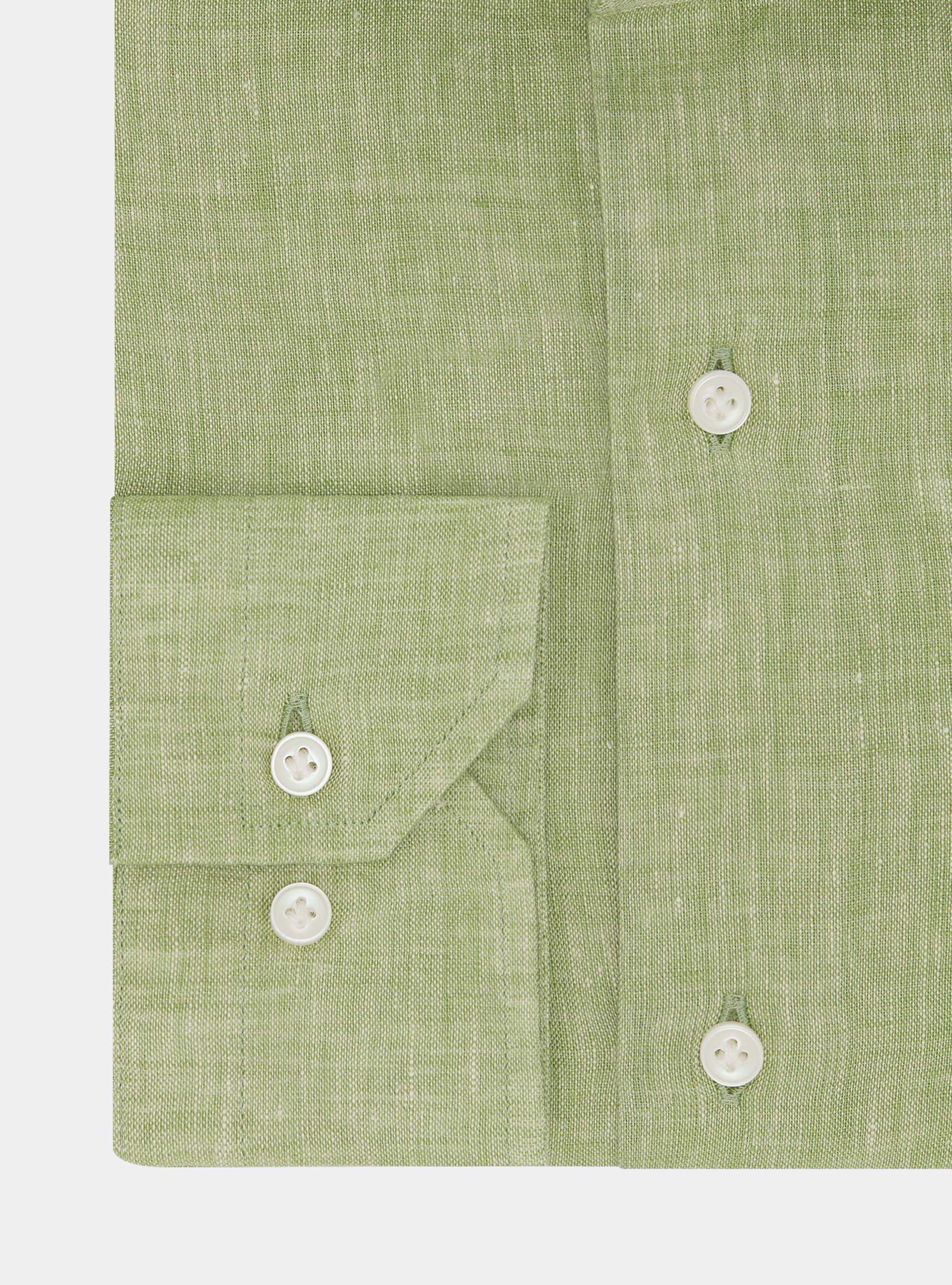 Pure linen shirt, VERDE PISTACCHIO 0616C