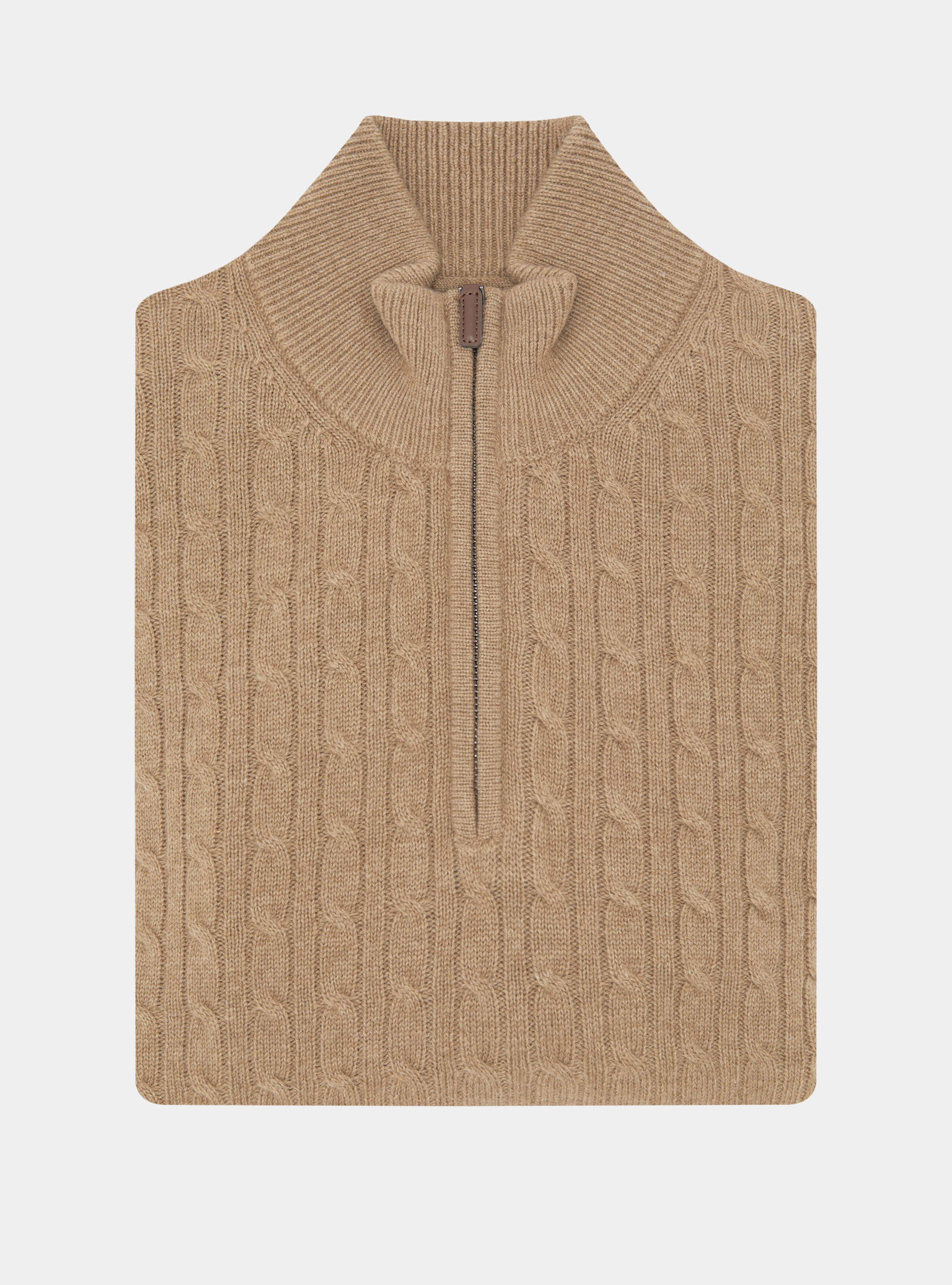 Tricot en laine de cachemire et col roulé, CAMMELLO 0570C