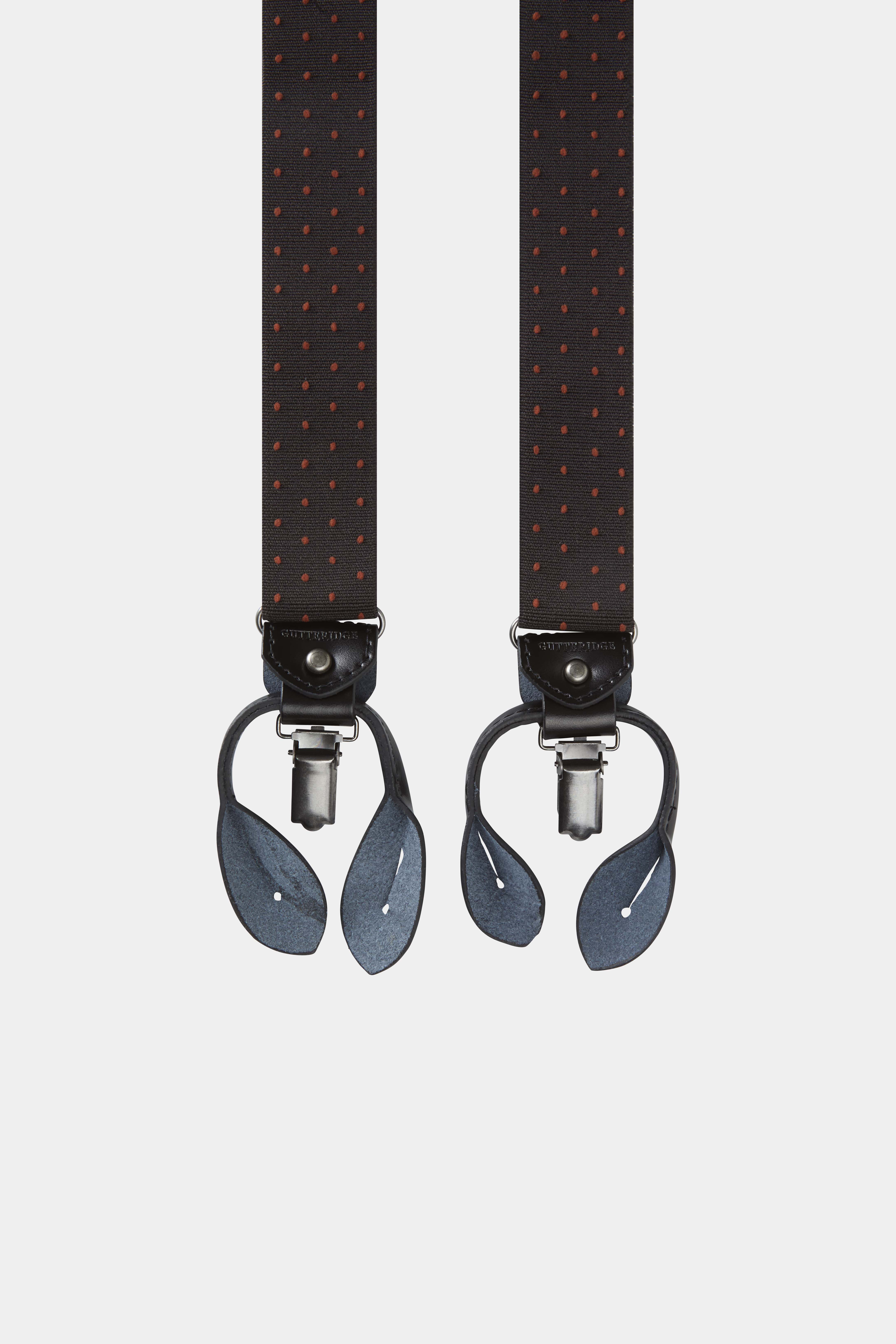 Polka dot braces, BROWN