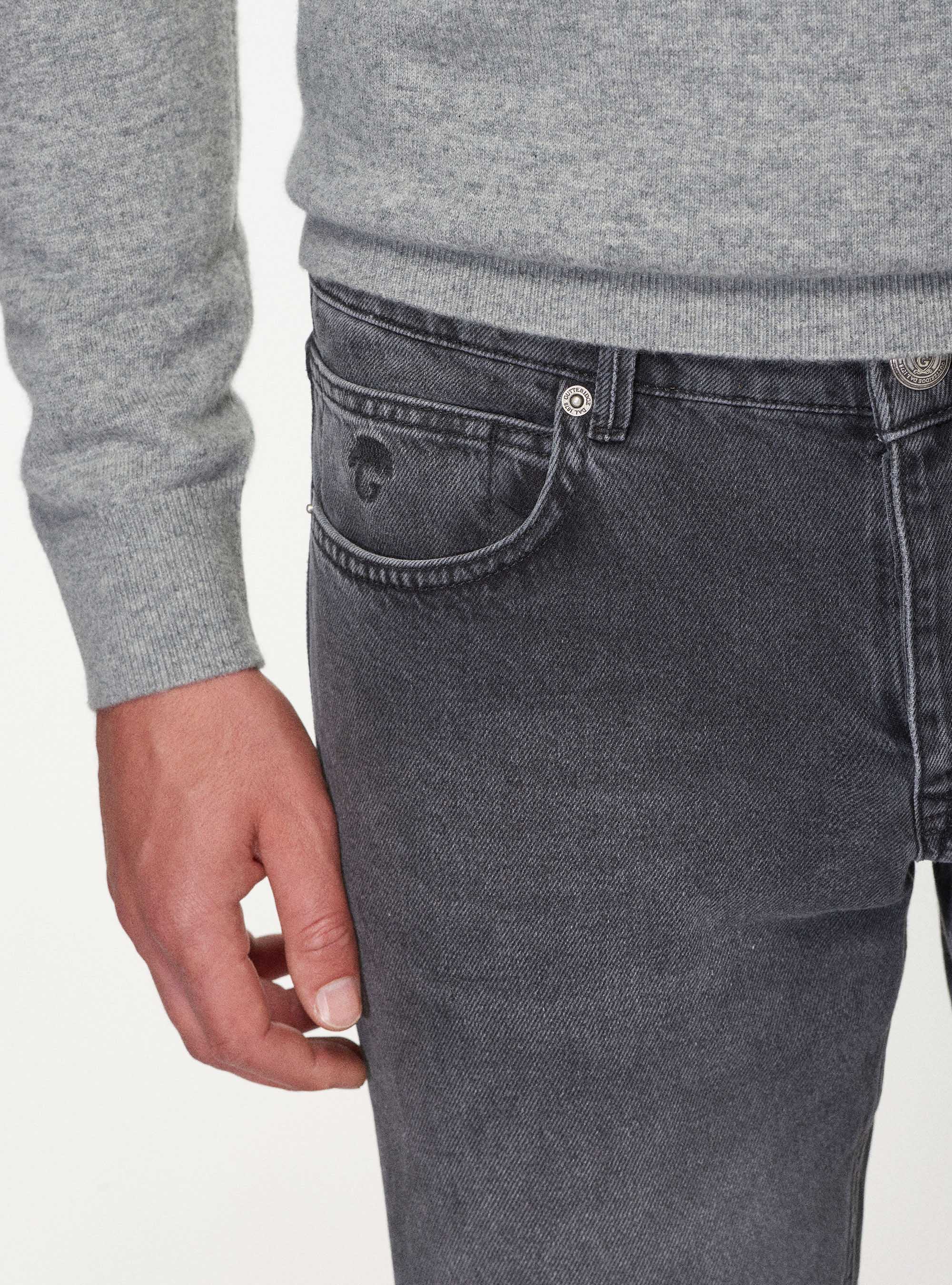 Jeans regular fit grigio scuro, ASFALTO