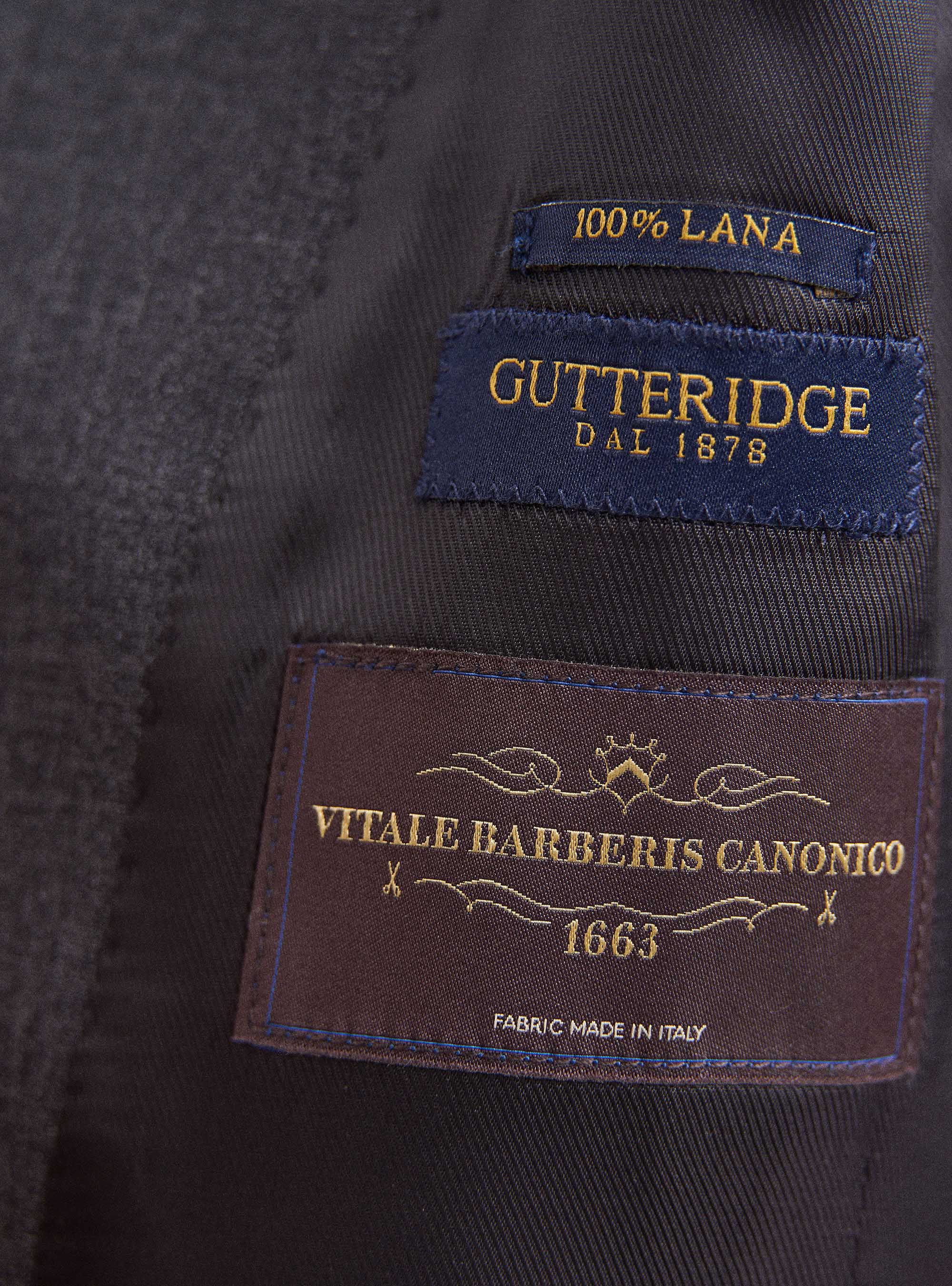 Gilet in tessuto pura lana Vitale Barberis Canonico, ASFALTO