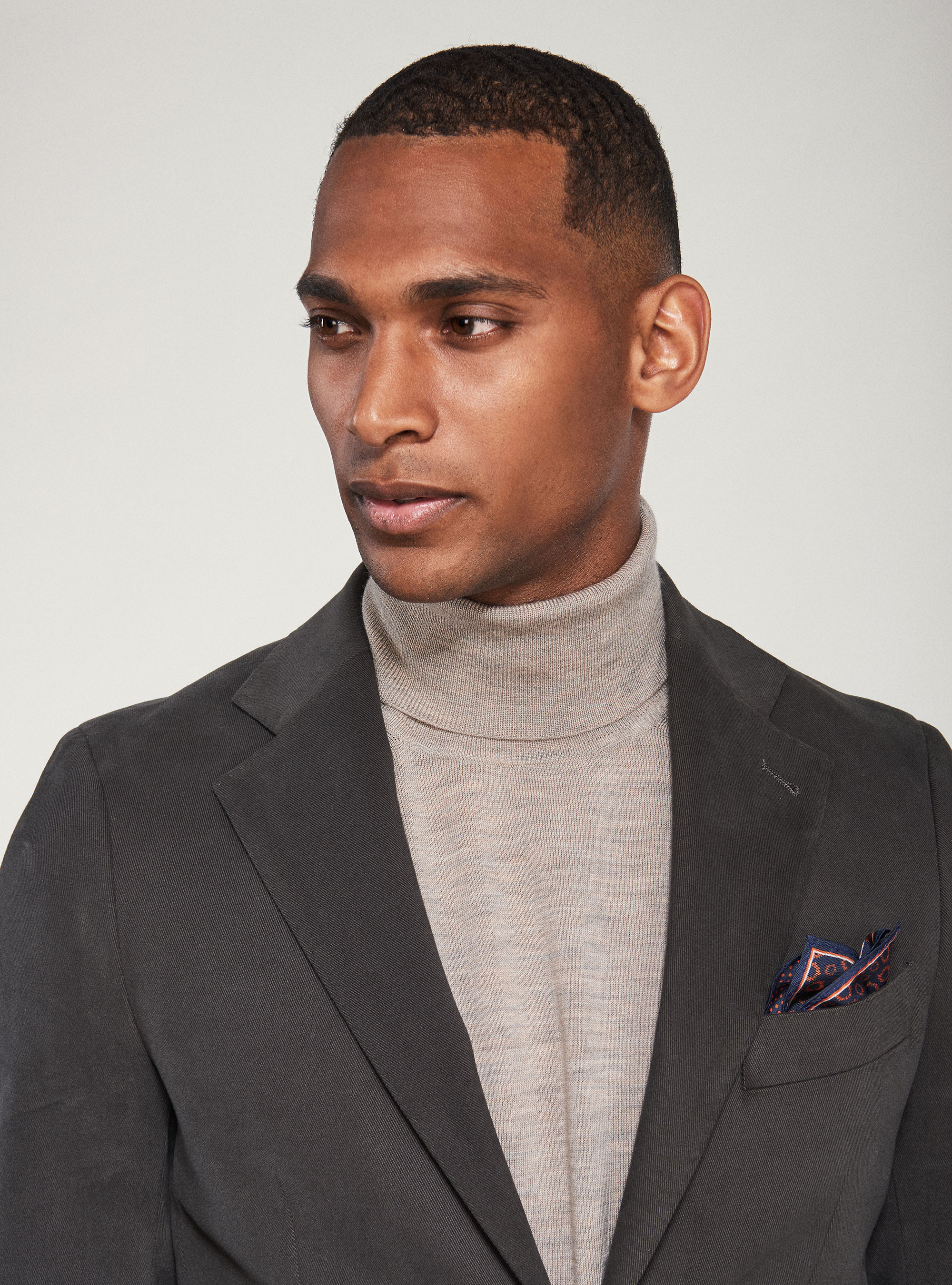 Giacca in cotone stretch smerigliato, ASFALTO