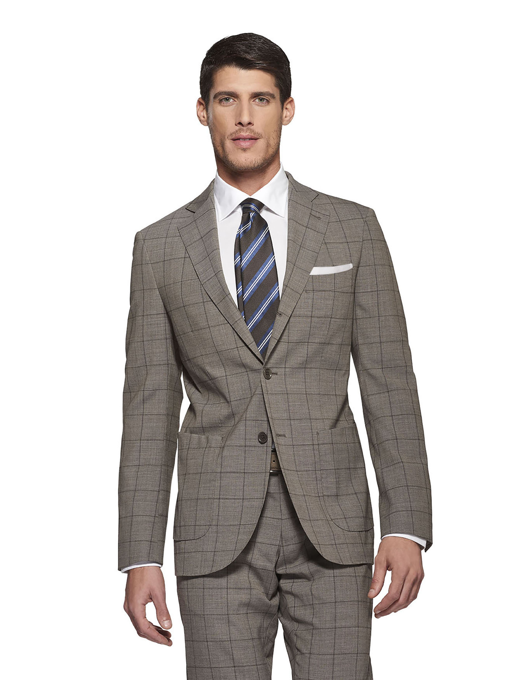 Stretch wool seersucker suit, MUD