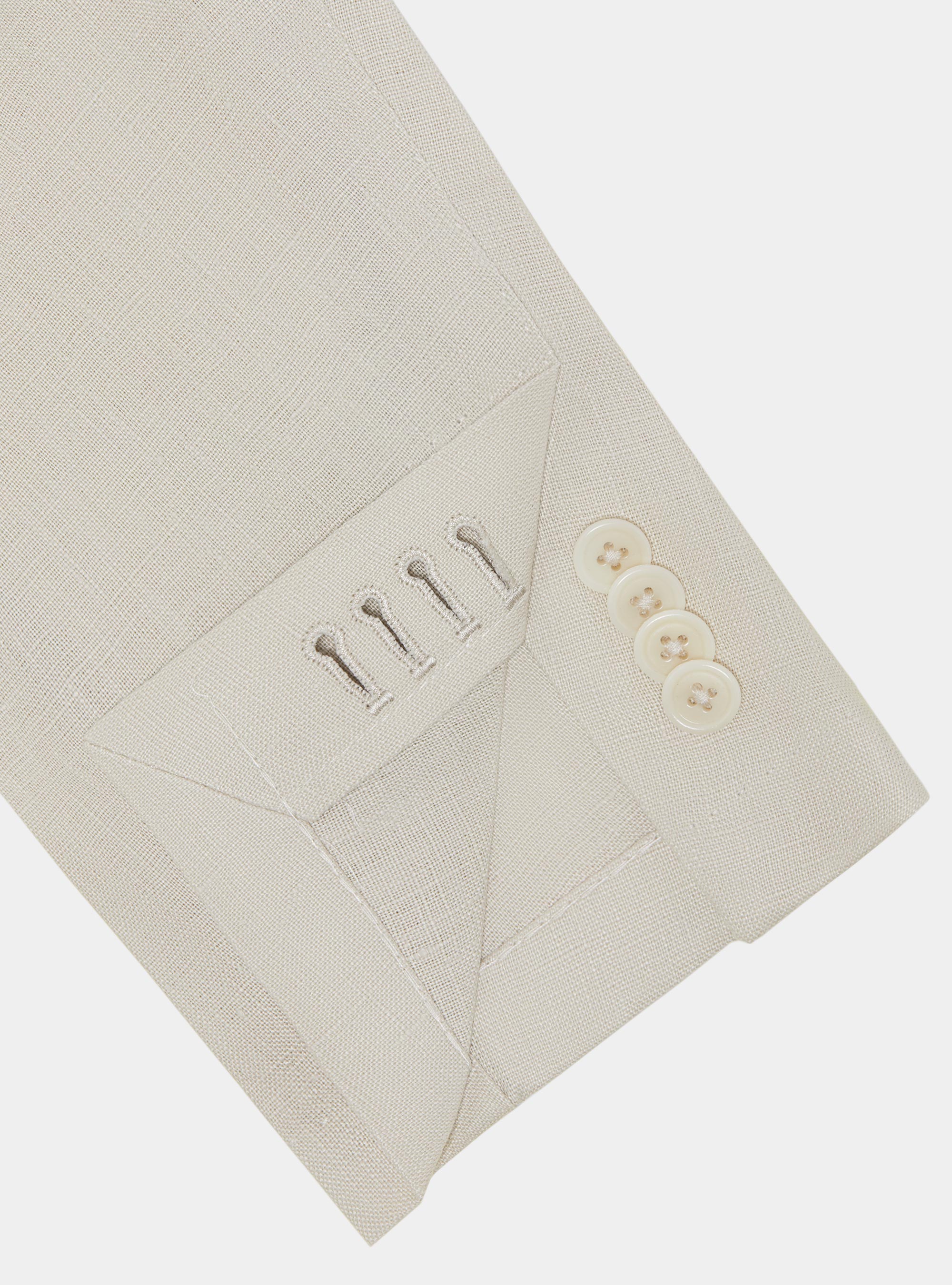 Pure linen suit blazer, ECRU