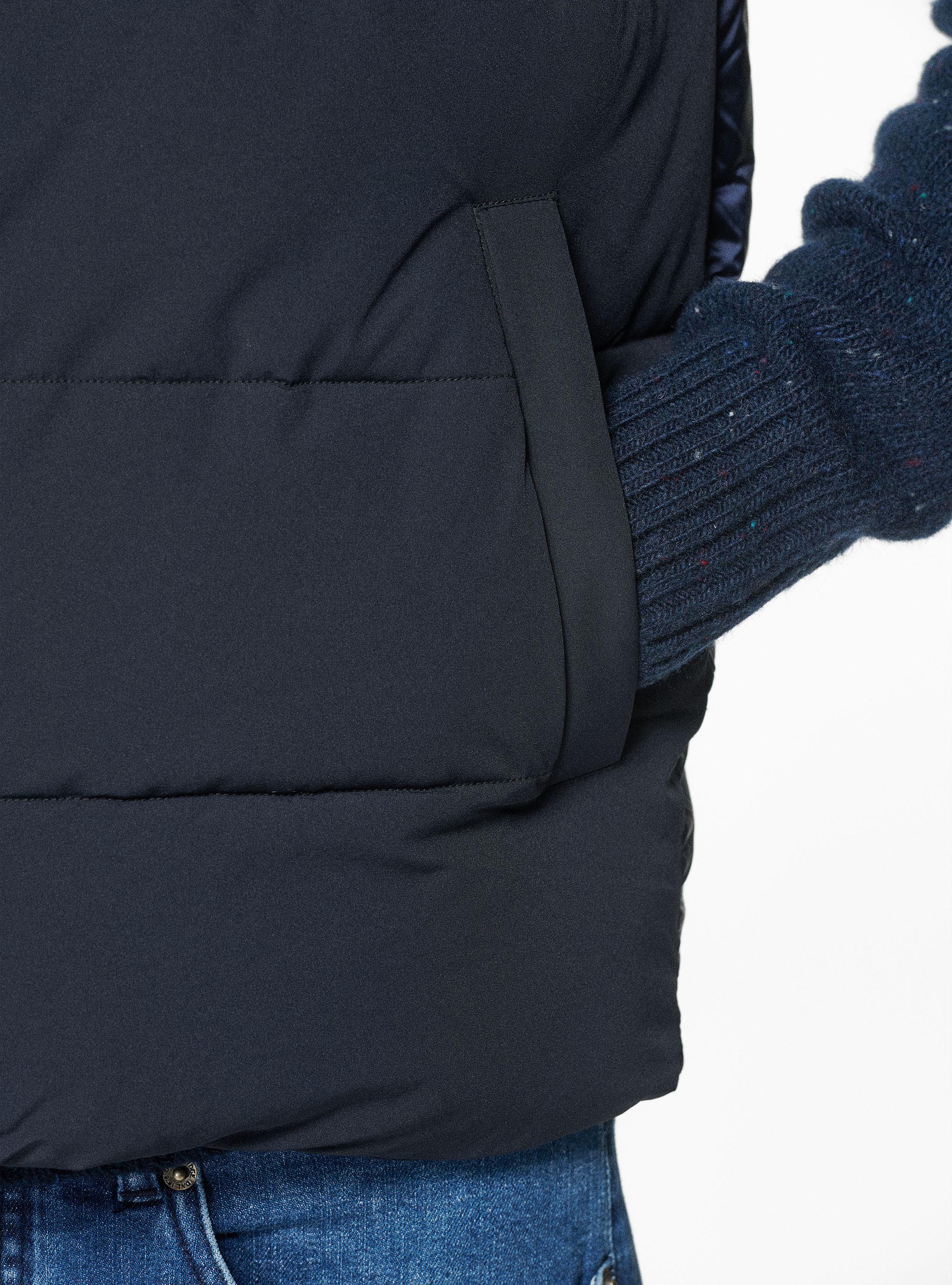 Smanicato imbottito con cappuccio, BLU NAVY