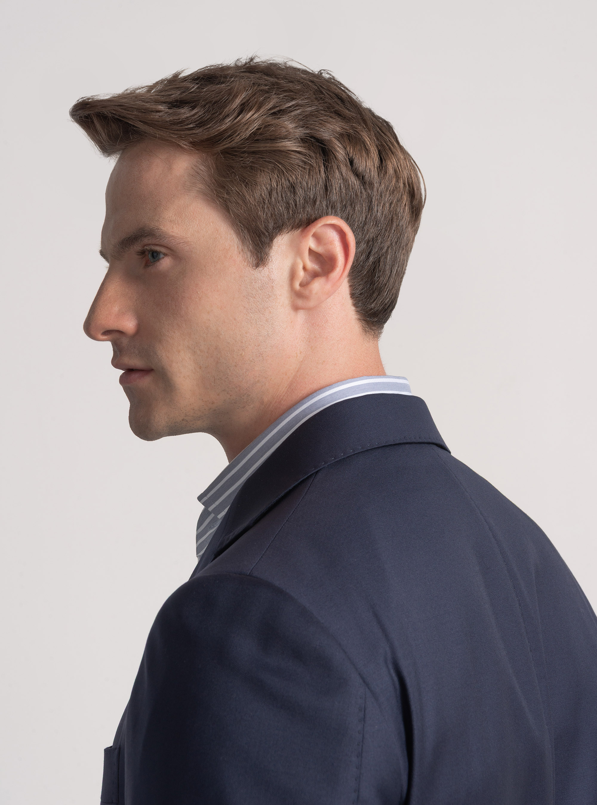 Americana de traje de pura lana Vitale Barberis Canonico, AZUL MARINO