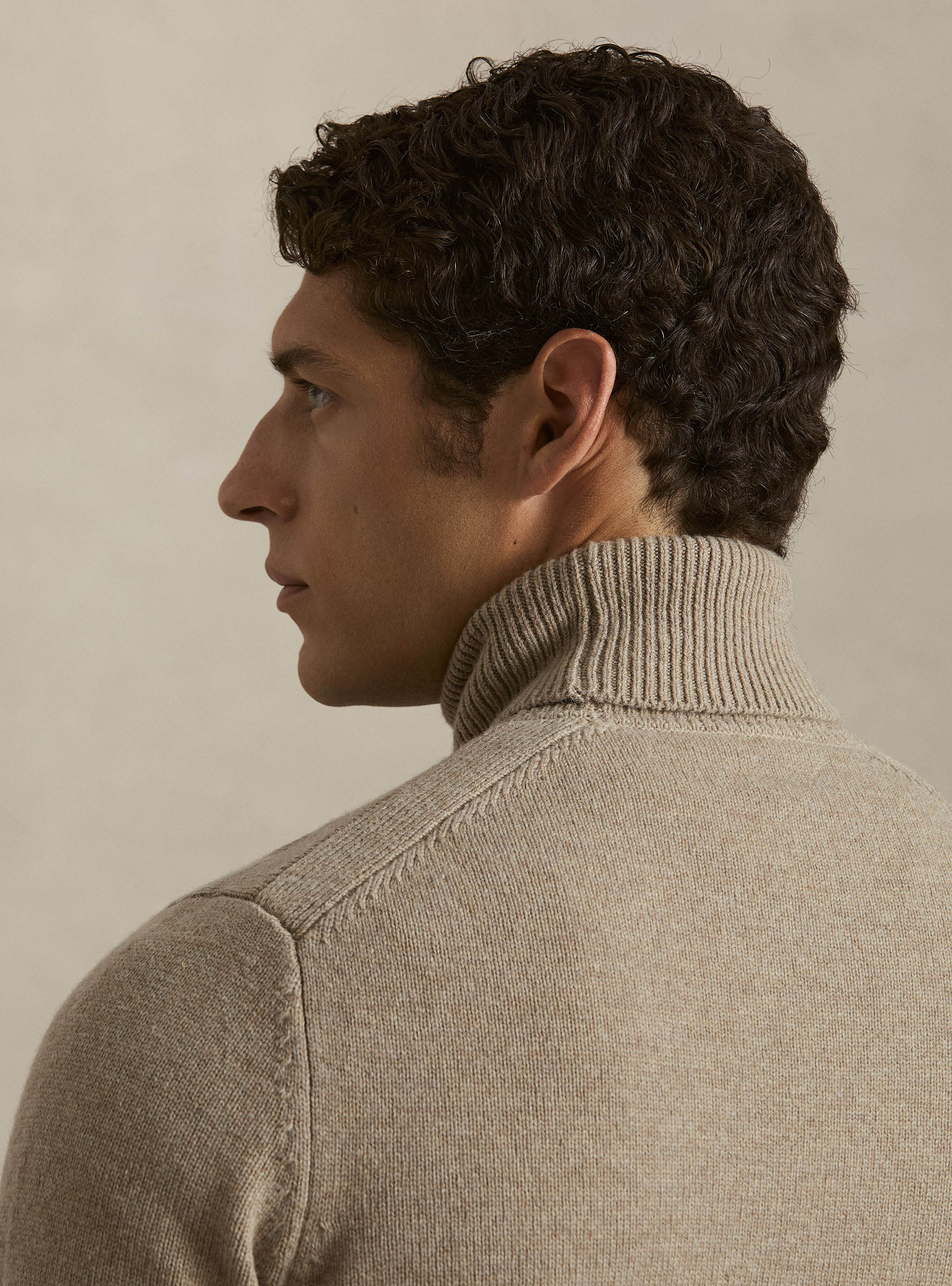 Punto de cuello alto en lana merino, FANGO 0555C