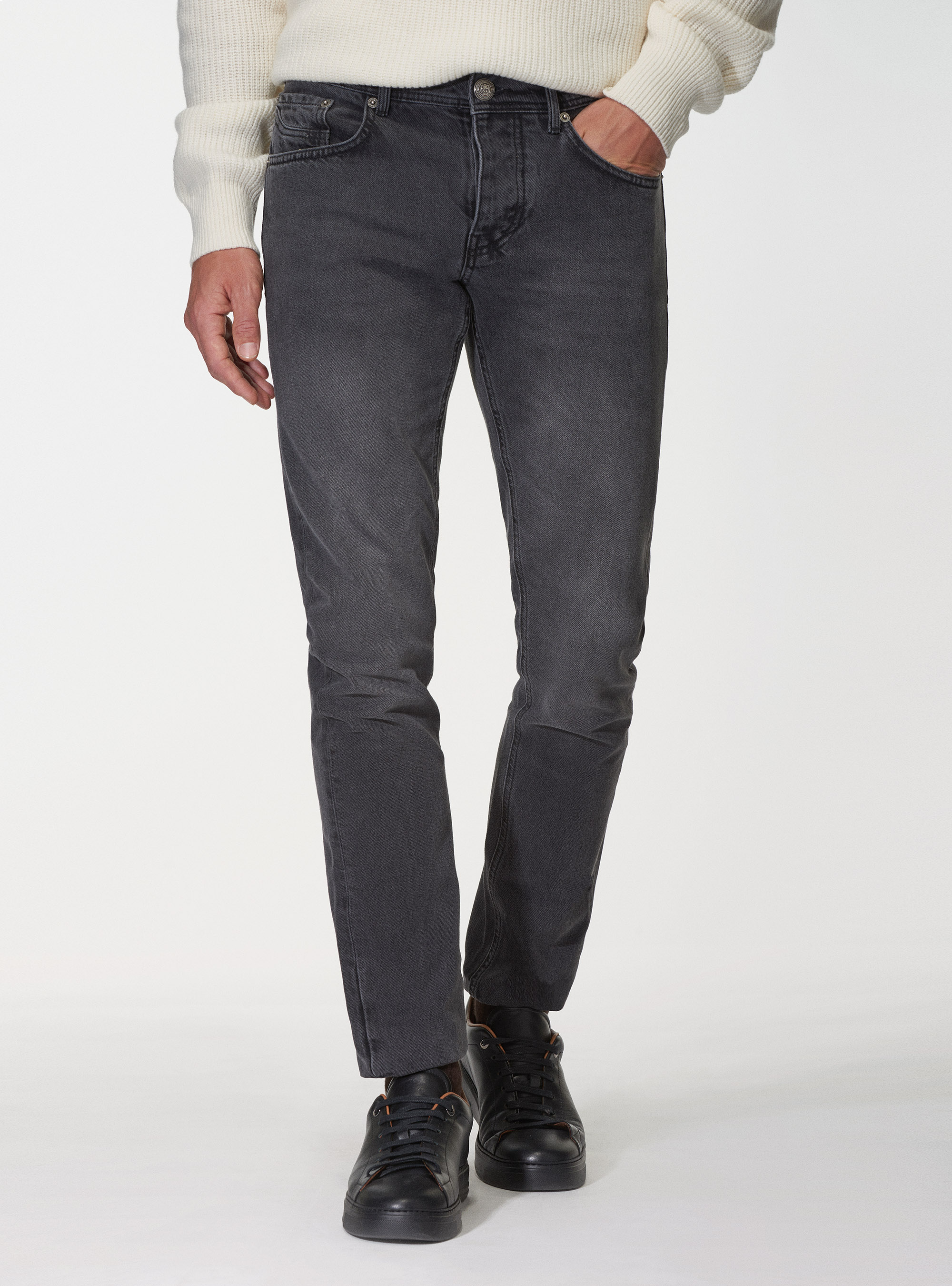 Jeans regular fit grigio scuro