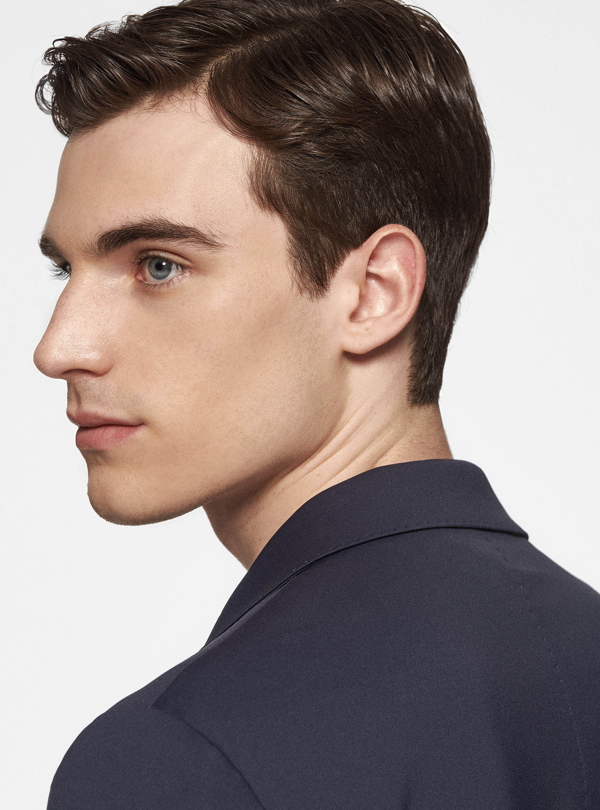 GT01 Blazer in stretch nylon, NAVY BLUE
