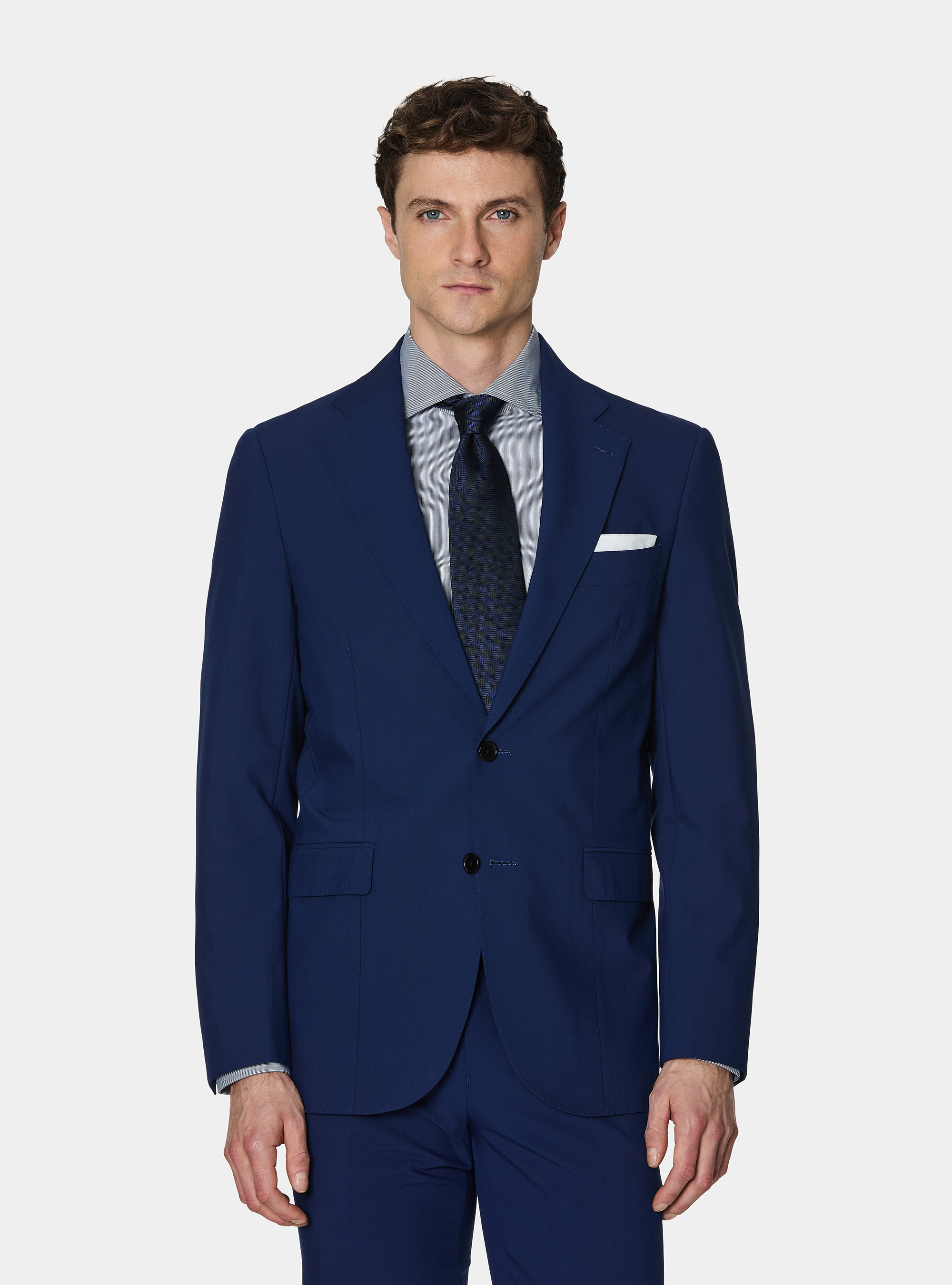 Slim fit suit blazer, BASALT
