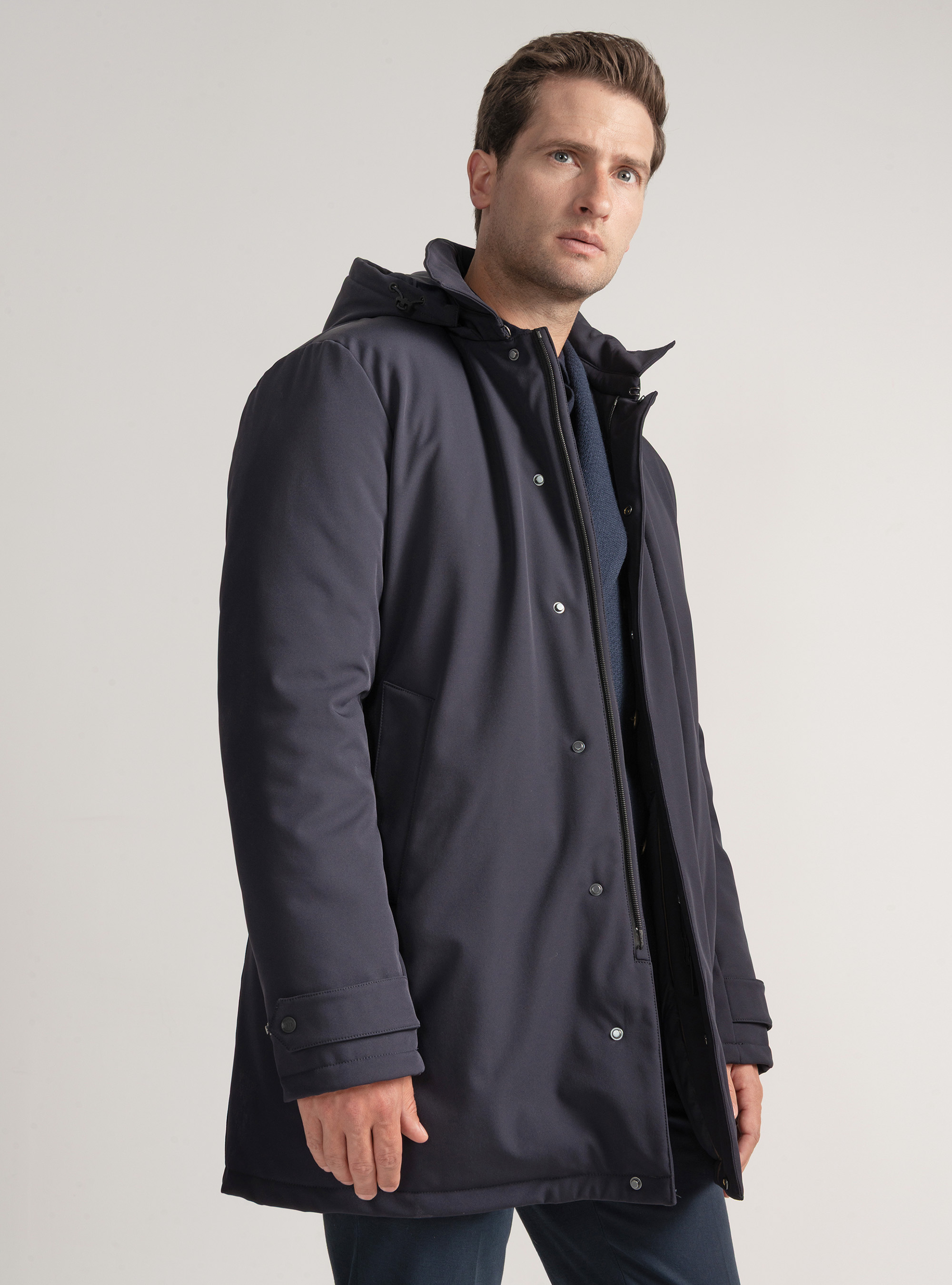 Parka técnica con relleno reciclado, AZUL MARINO