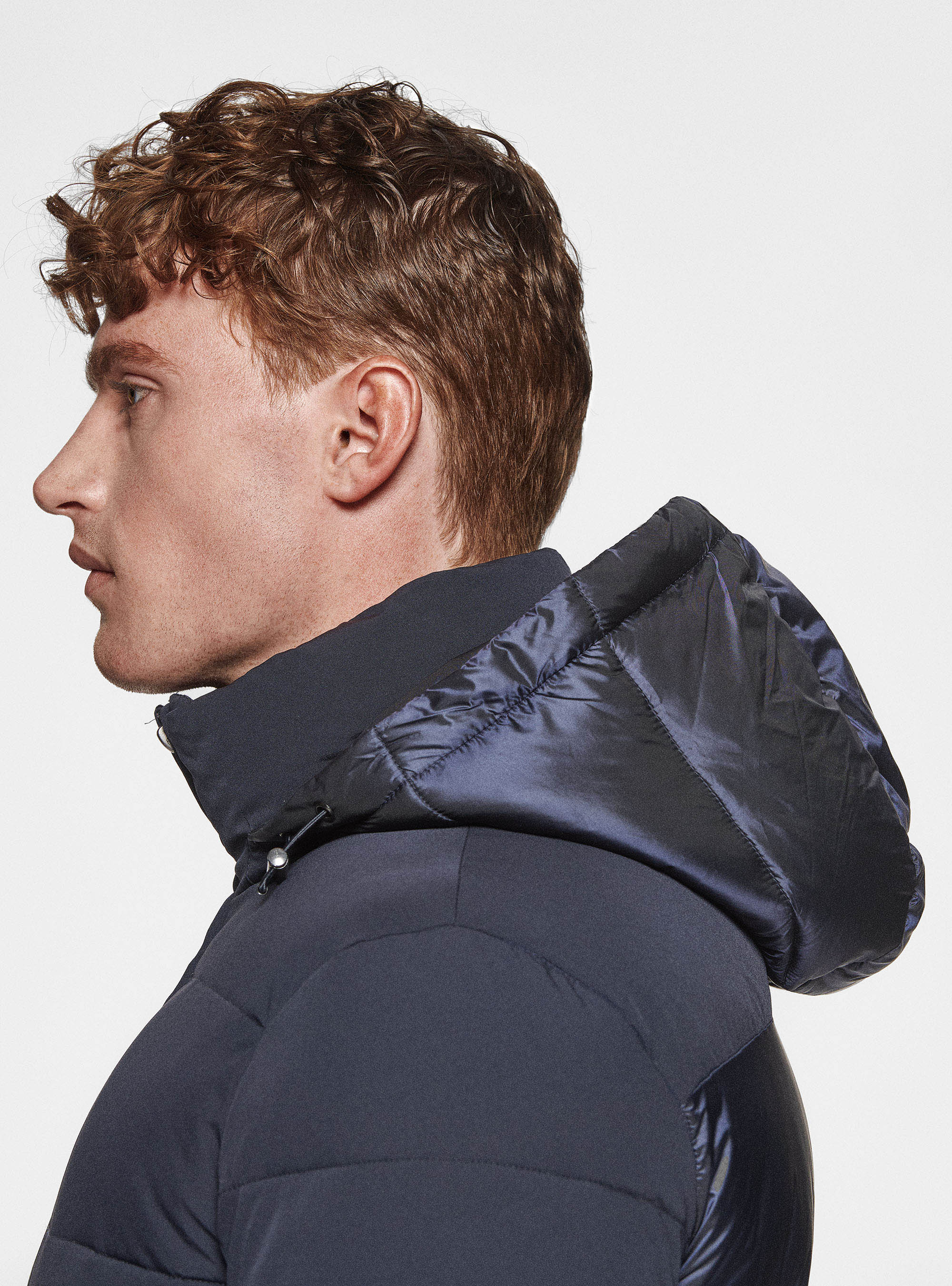 Bomber imbottito con cappuccio, BLU NAVY