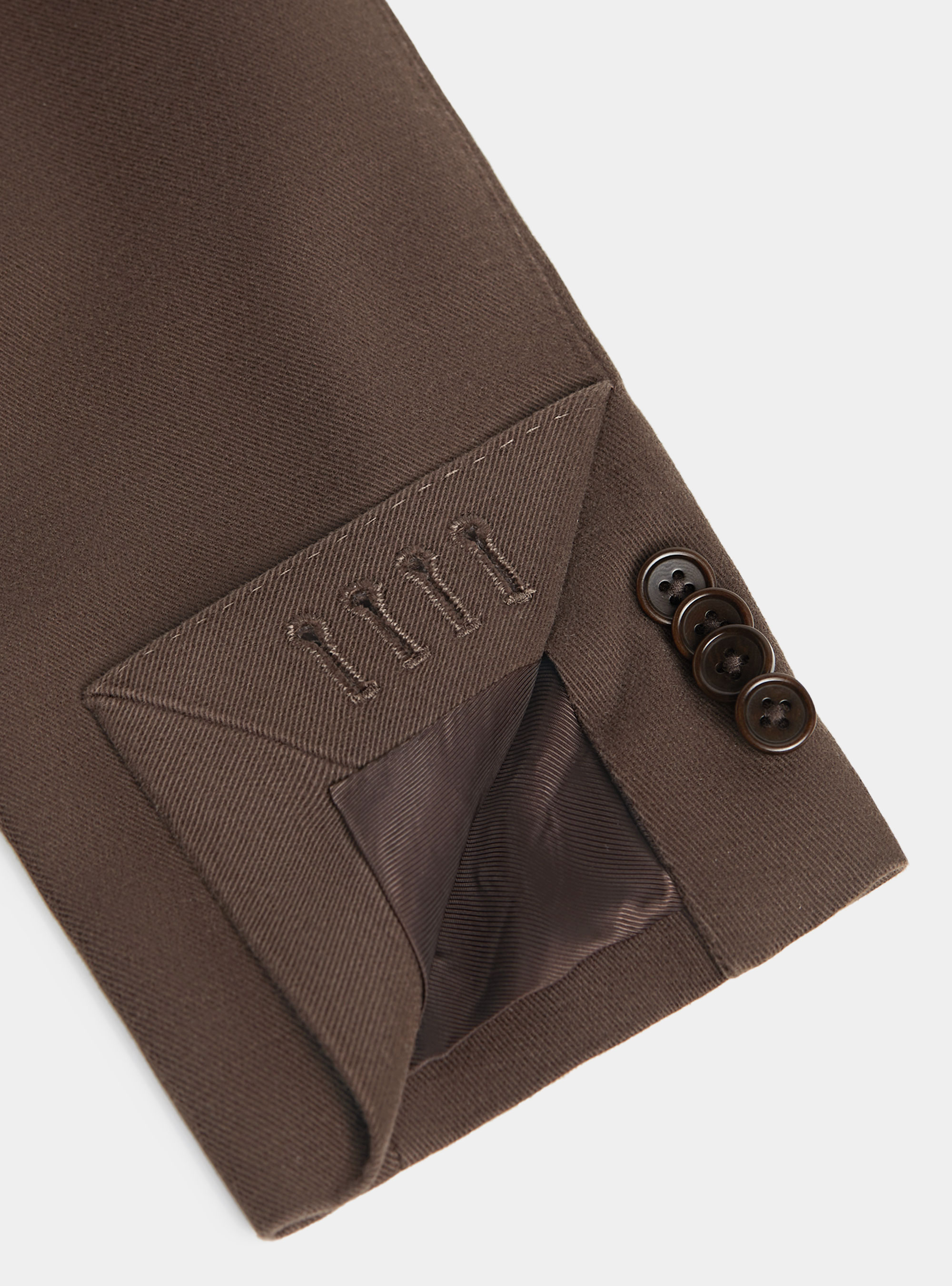 Giacca in cotone cashmere, MARRONE