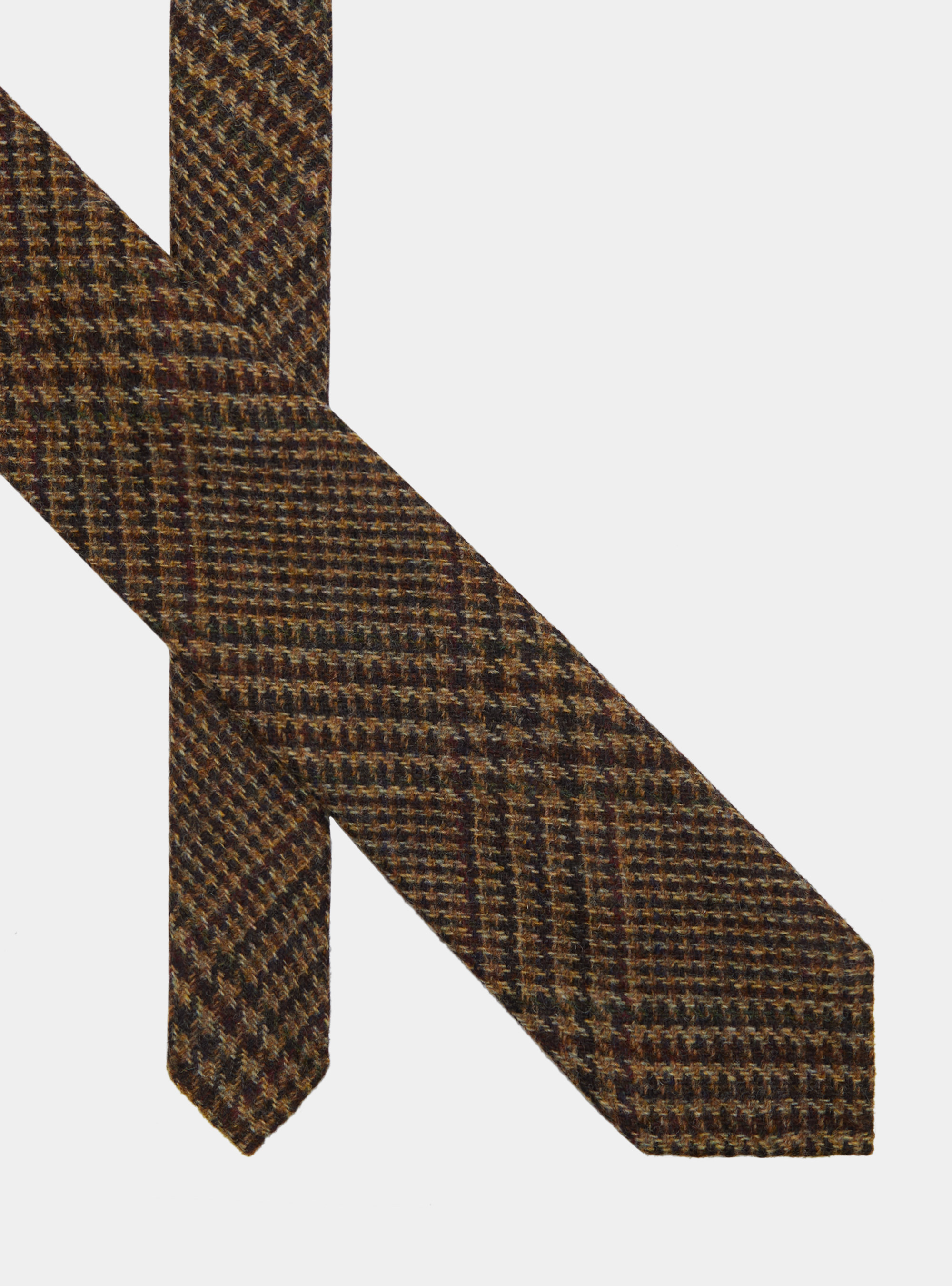 Corbata estampada de pura lana Shetland, MULTICOLORE