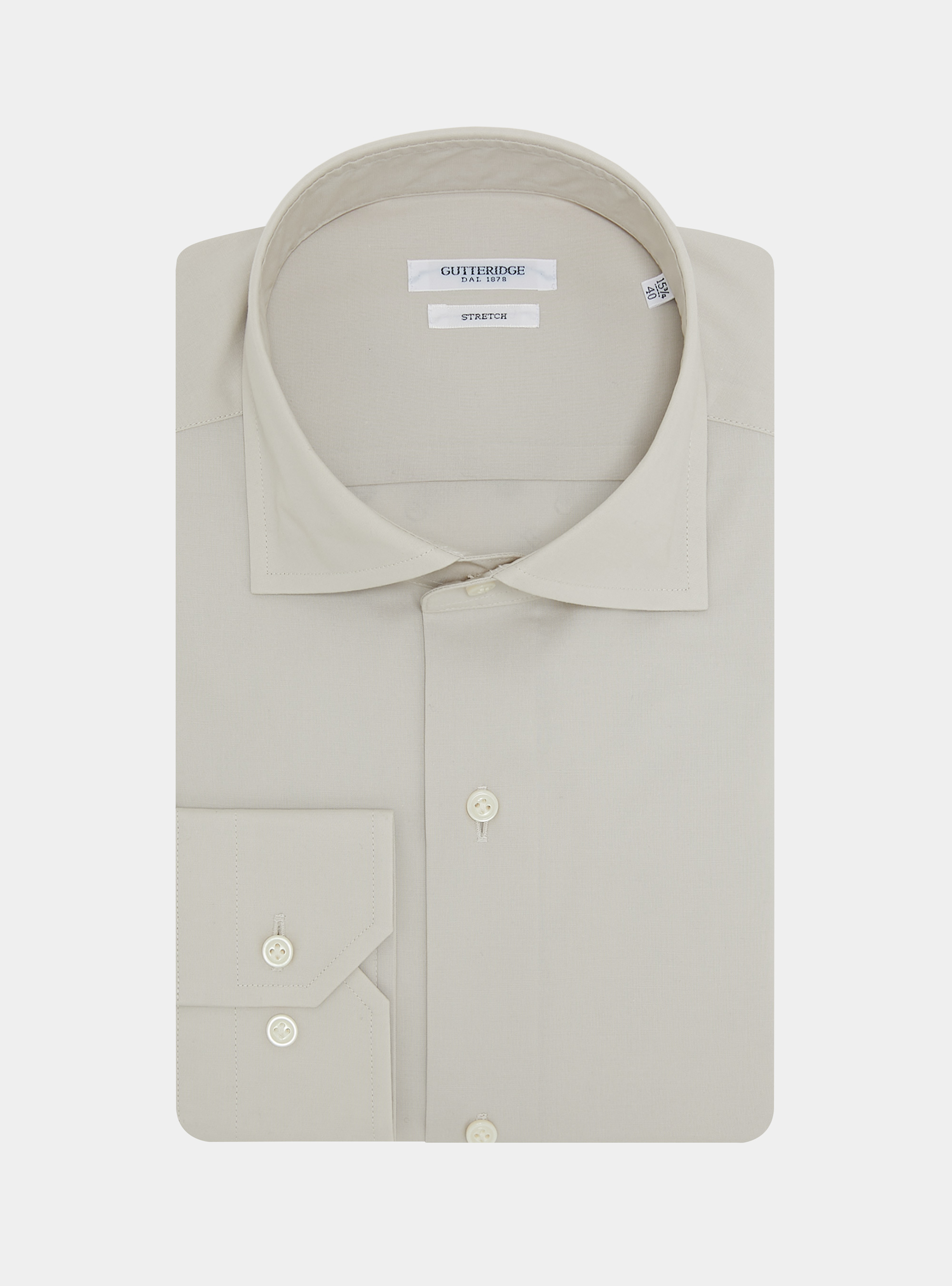 Chemise en popeline stretch, Ã CRU