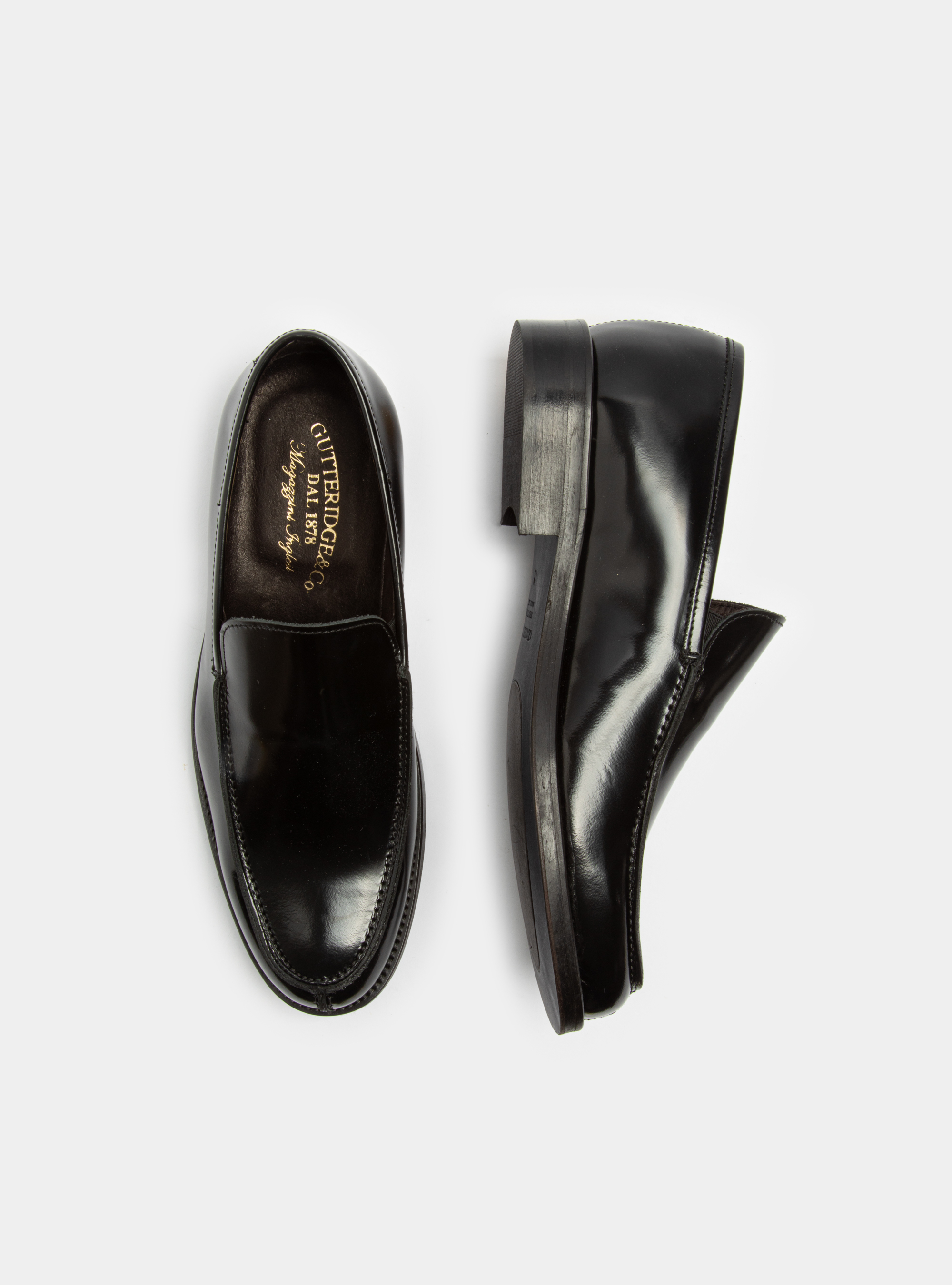 Mocassino in pelle nera, NERO