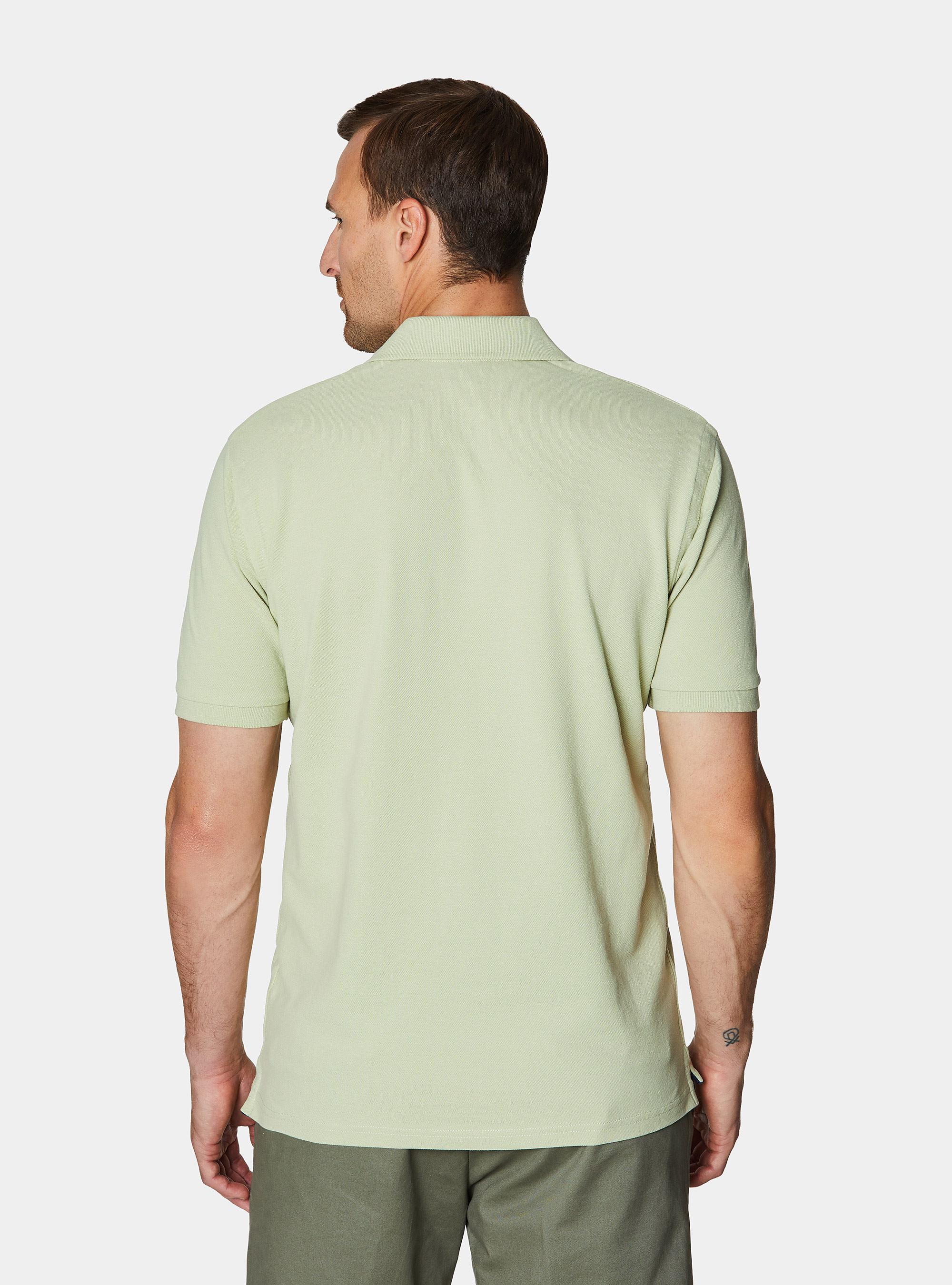 Classic piqu&eacute; polo shirt, VERDE CHIARO 0622C