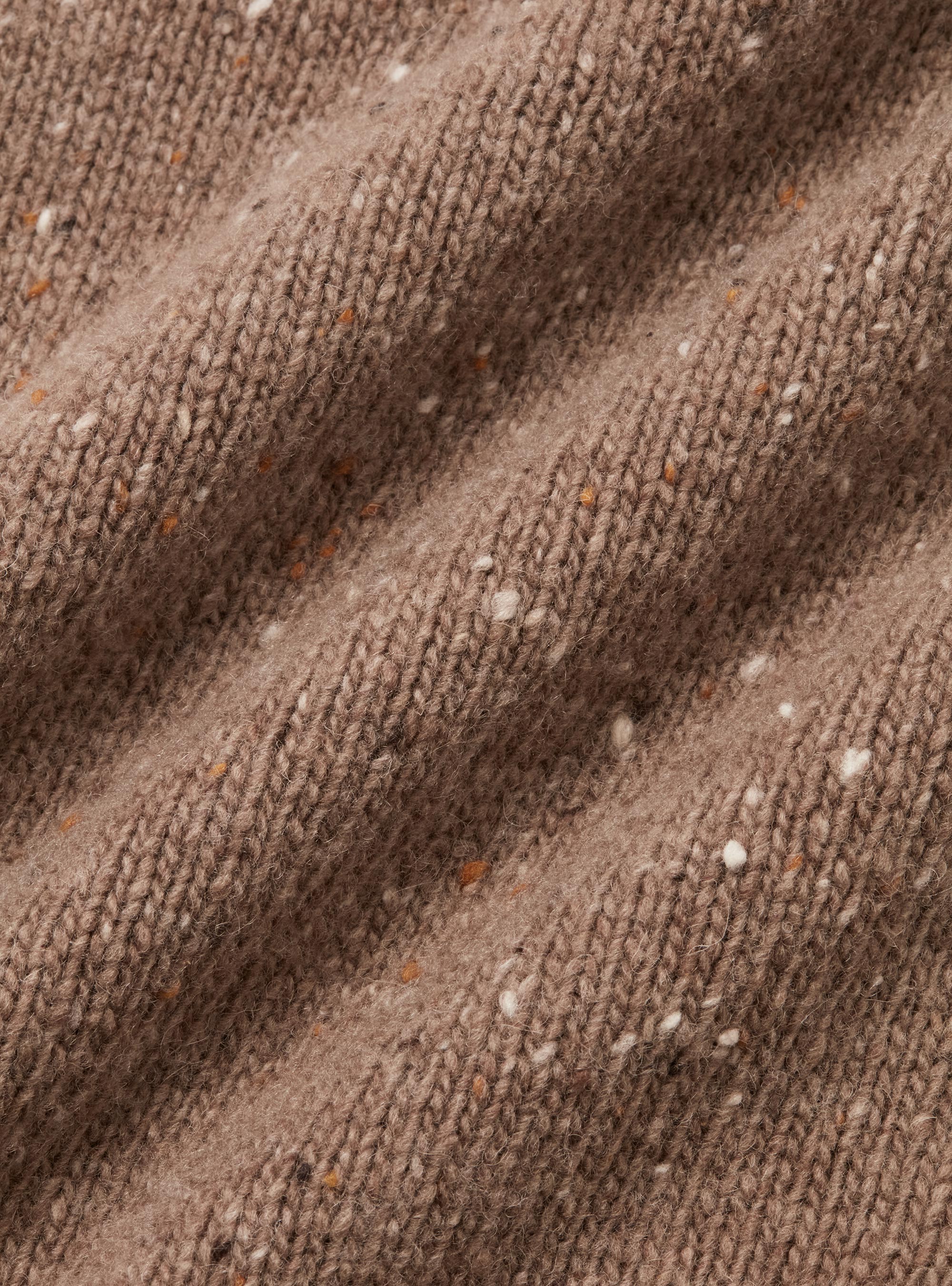 Crew-neck sweater in wool blend, MUD