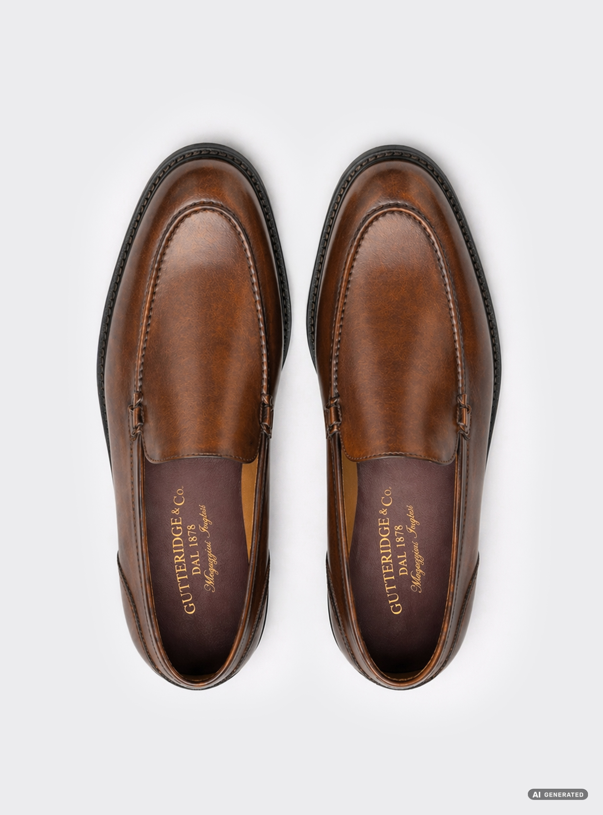 Mocassino in pelle di vitello, BROWN