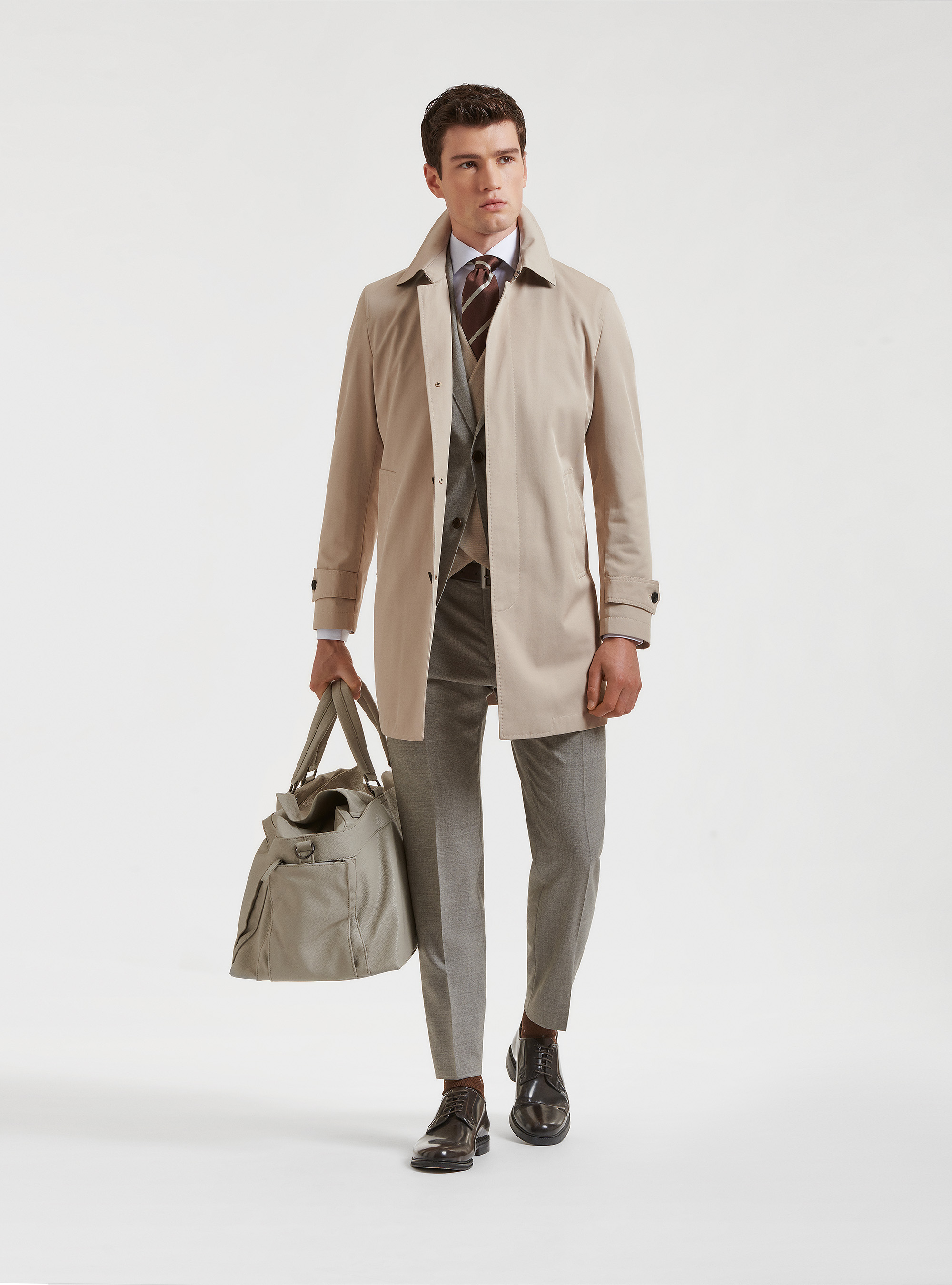 Impermeabile sabbia monopetto idrorepellente, 