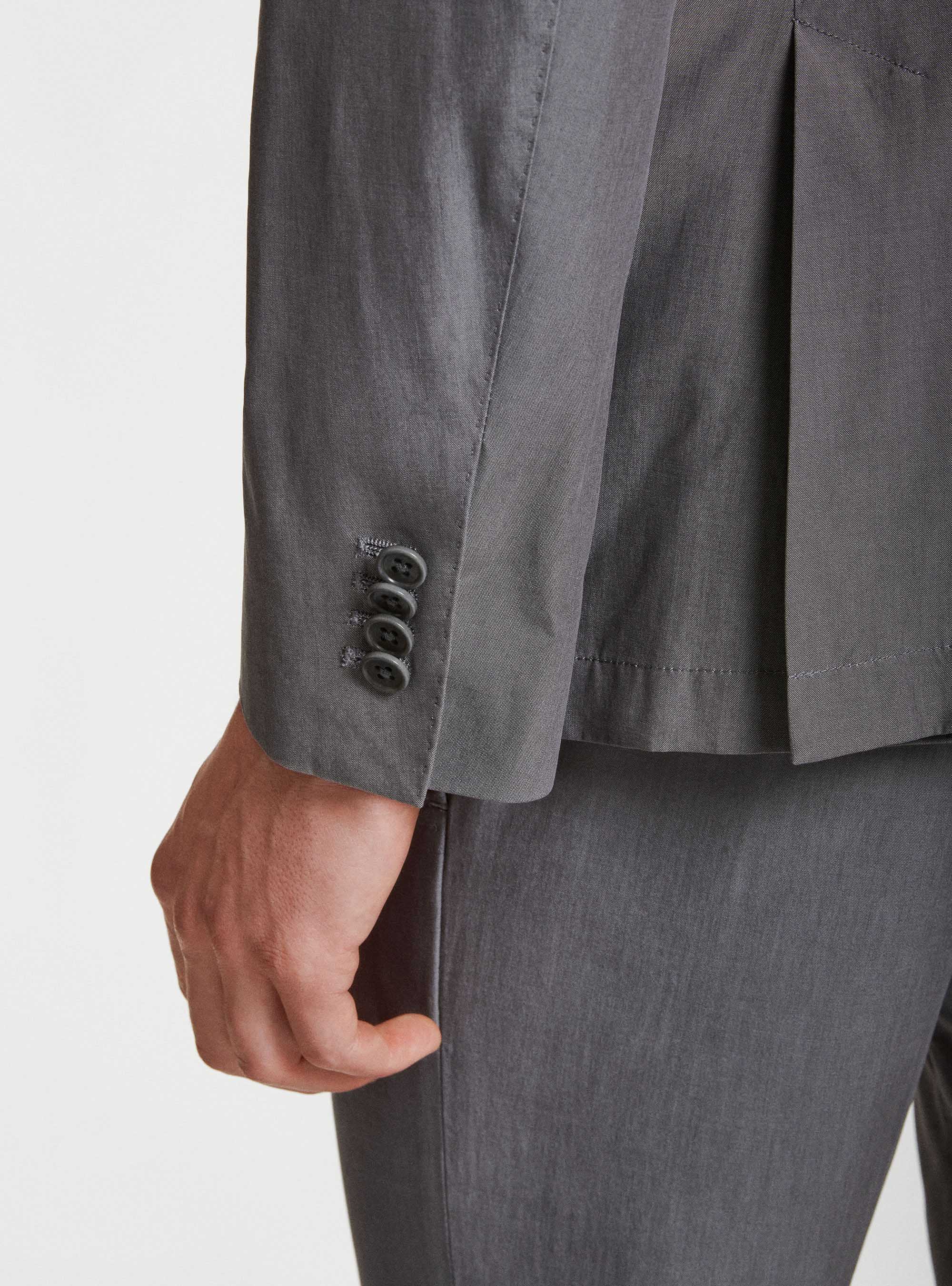 Giacca per abito in misto cotone DUEMILAGORI, GRIGIO CHIARO MELANGE