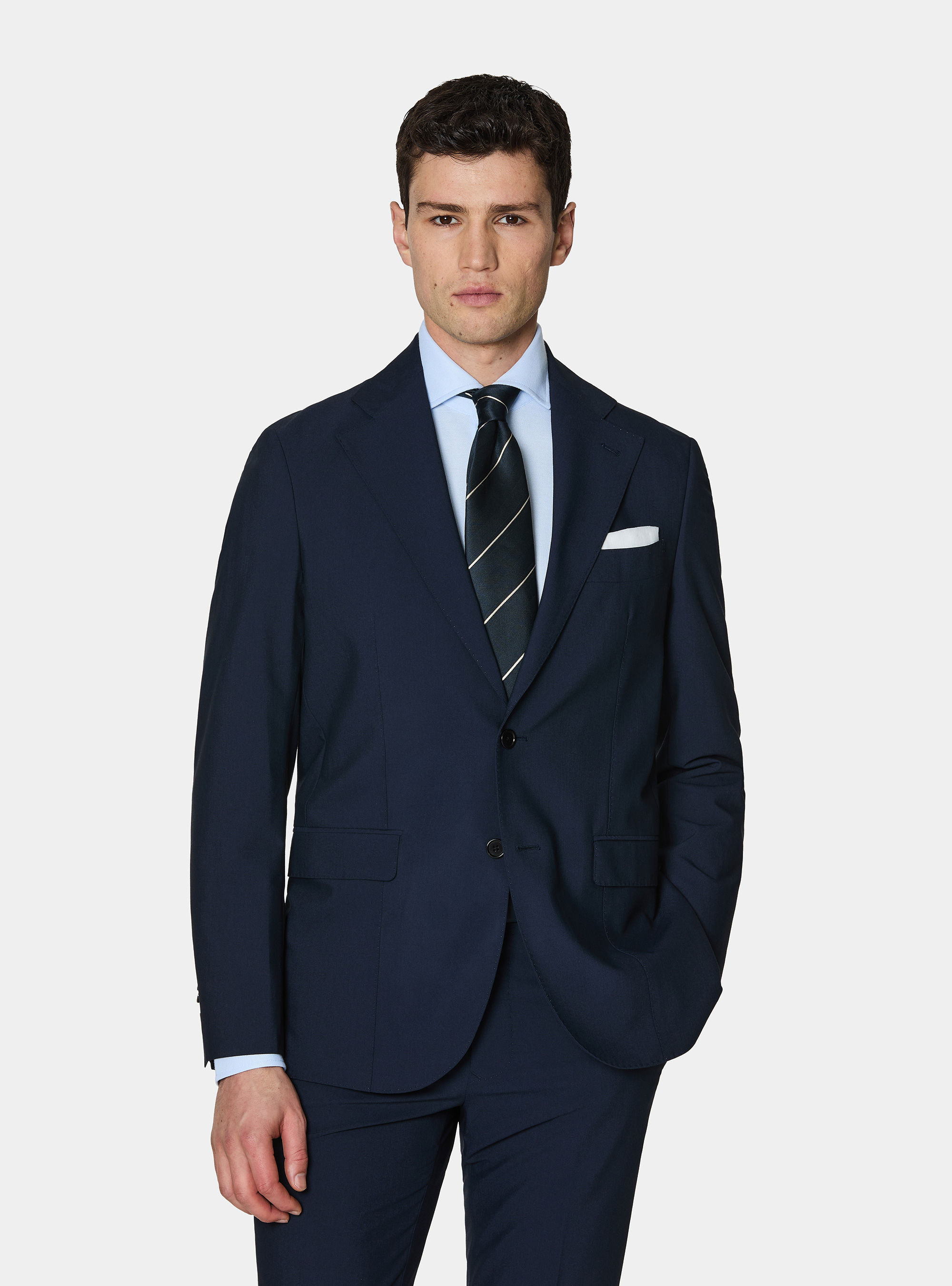Slim fit suit blazer, NAVY BLUE