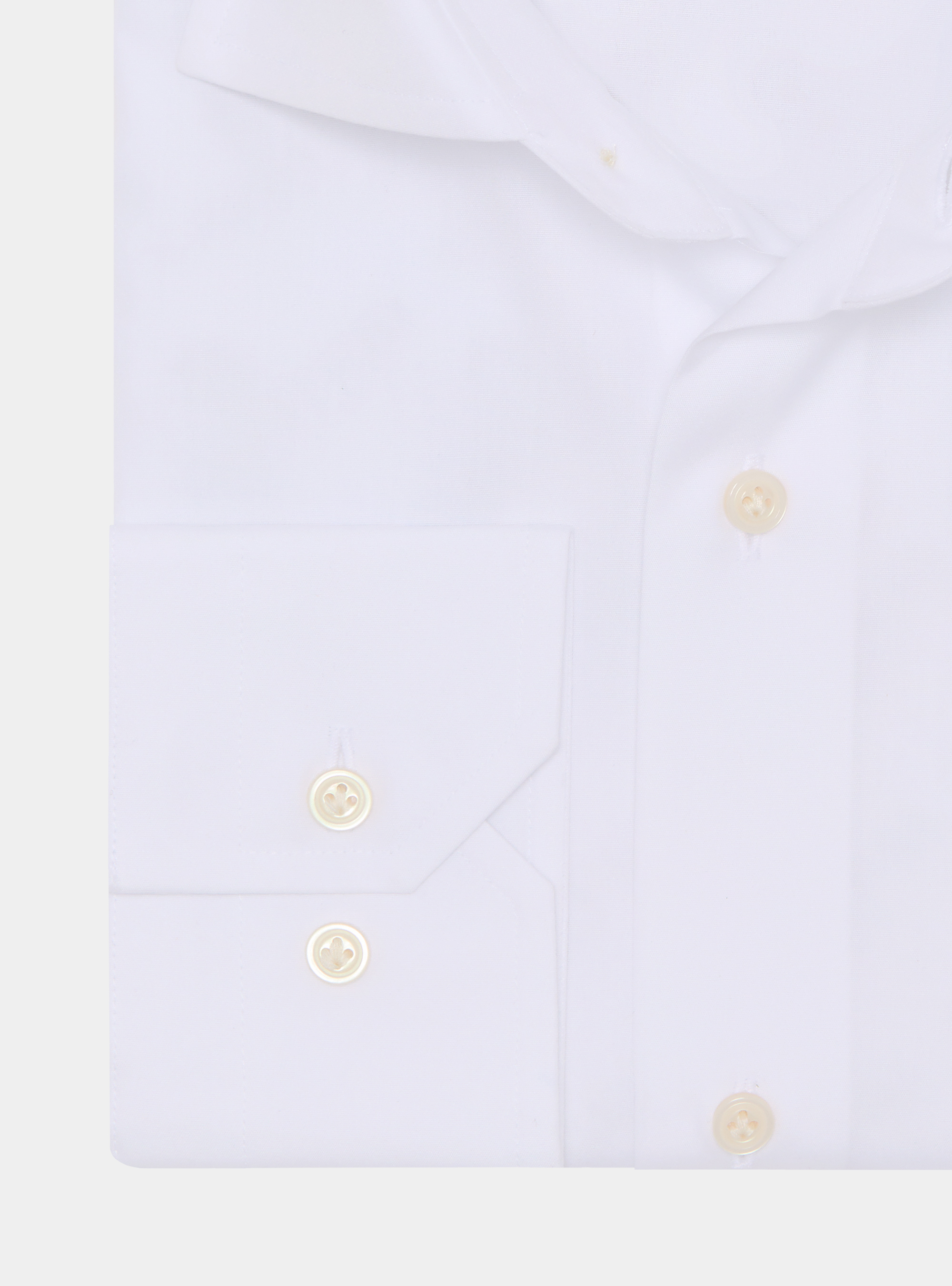 Camicia in cotone fil a fil, BIANCO