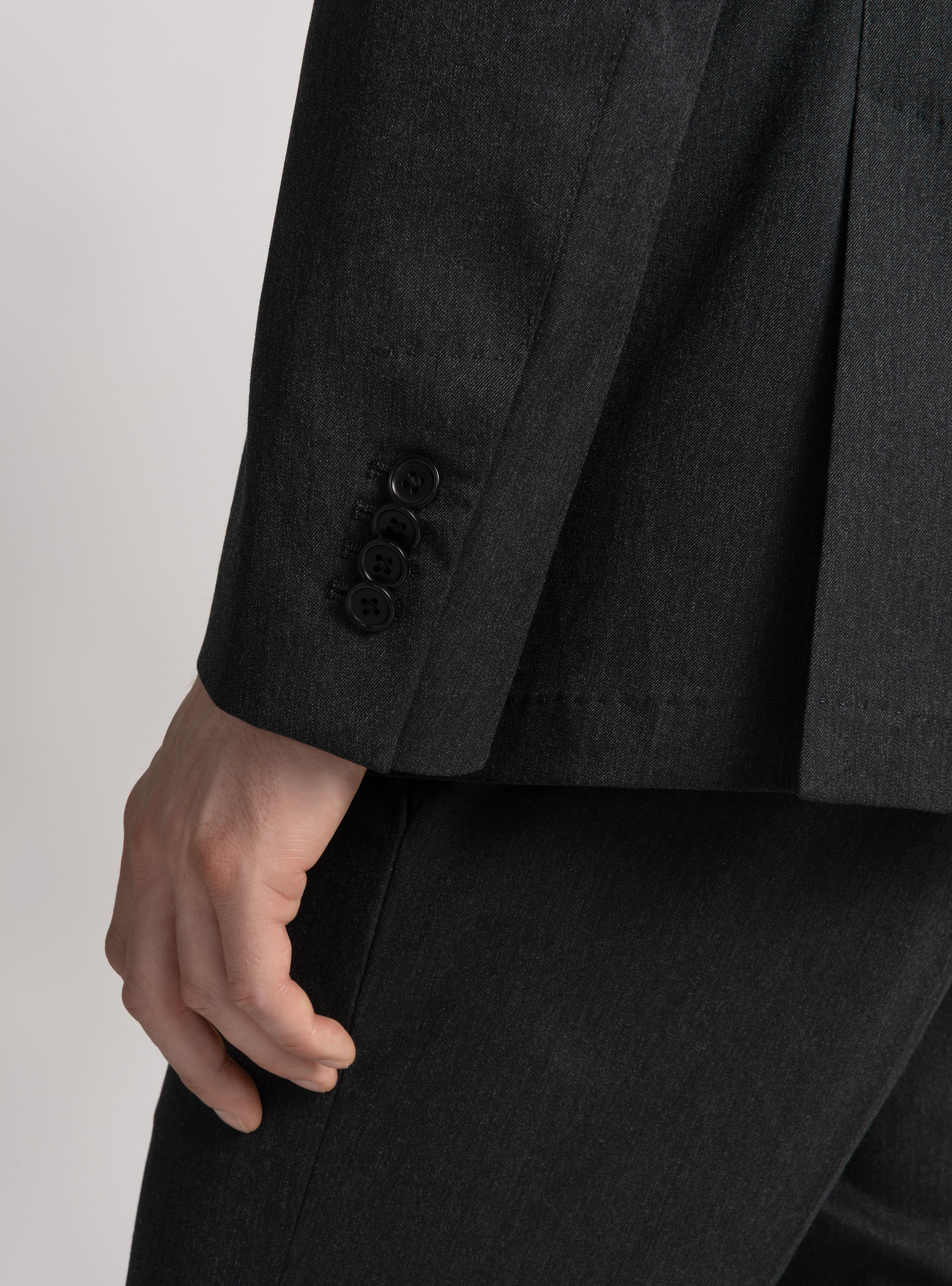 Giacca per abito slim fit, ASFALTO