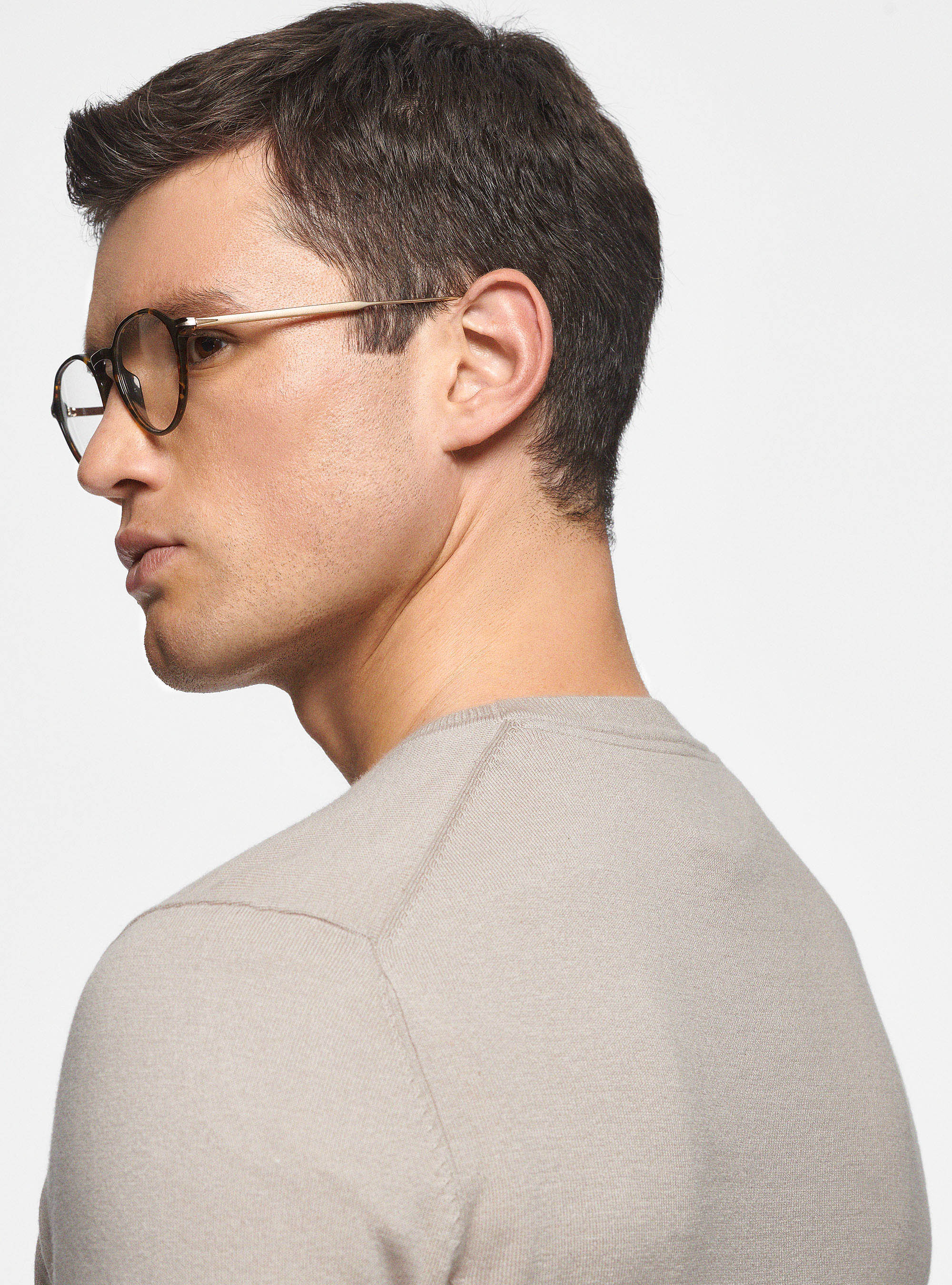 Pullover mit Rundhalsausschnitt aus Baumwolle, Seide und Kaschmir, SABBIA 0561C