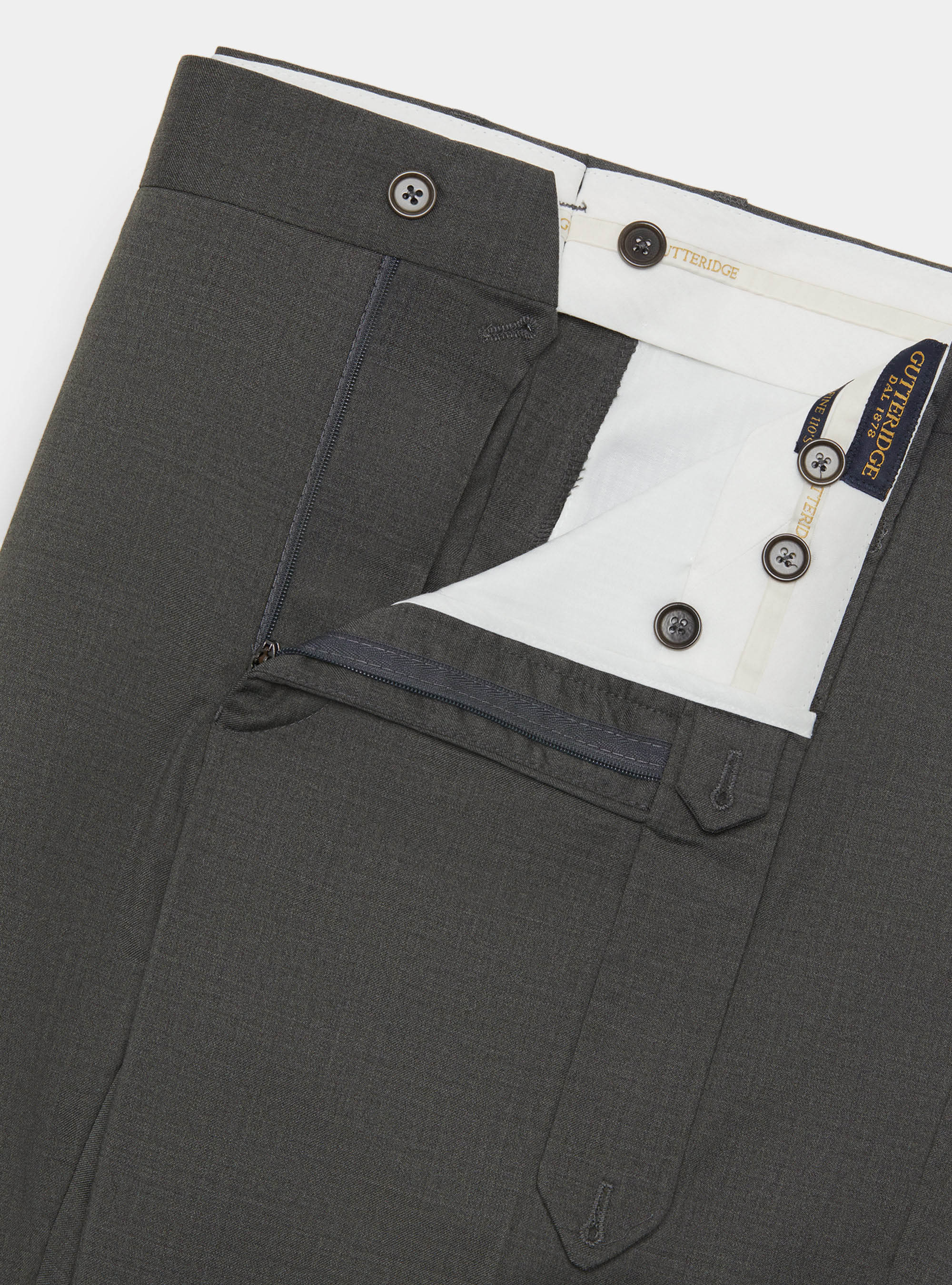 Pantaloni per abito in pura lana superfine 110's Reda, VERDE