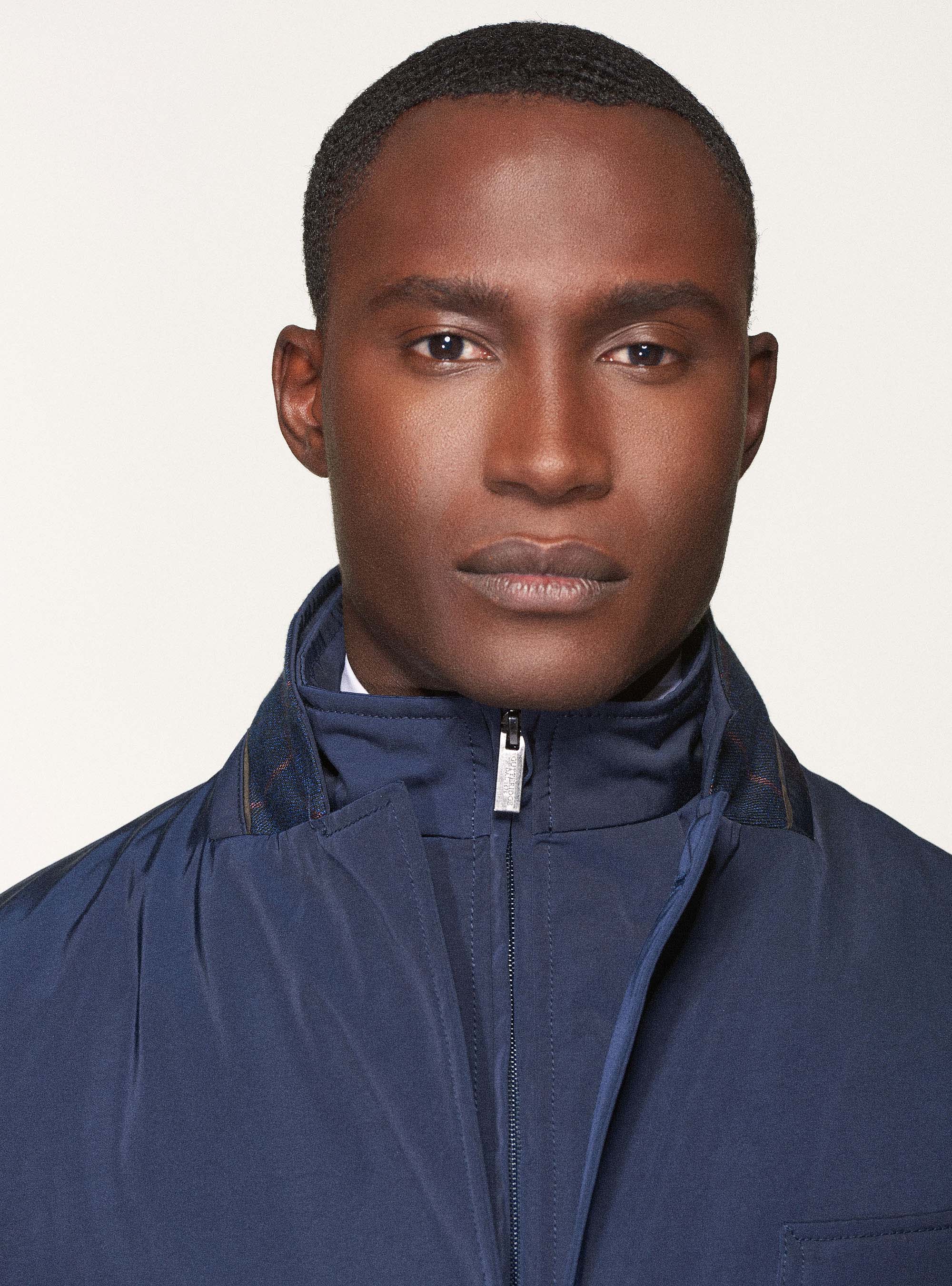 Impermeabile imbottito in tessuto tecnico, BLU NAVY