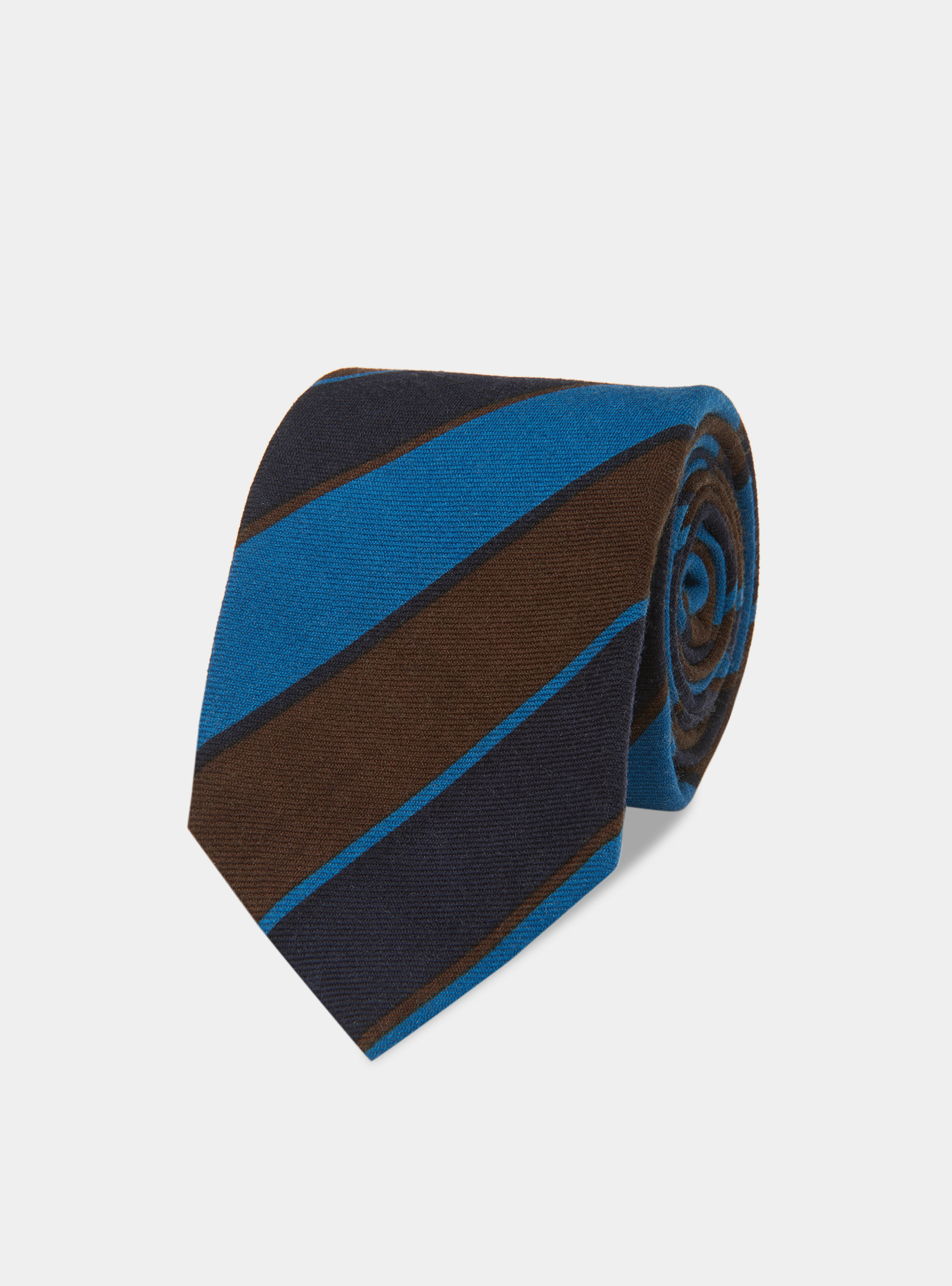 Cravatta regimental in 100% lana, BLU NAVY