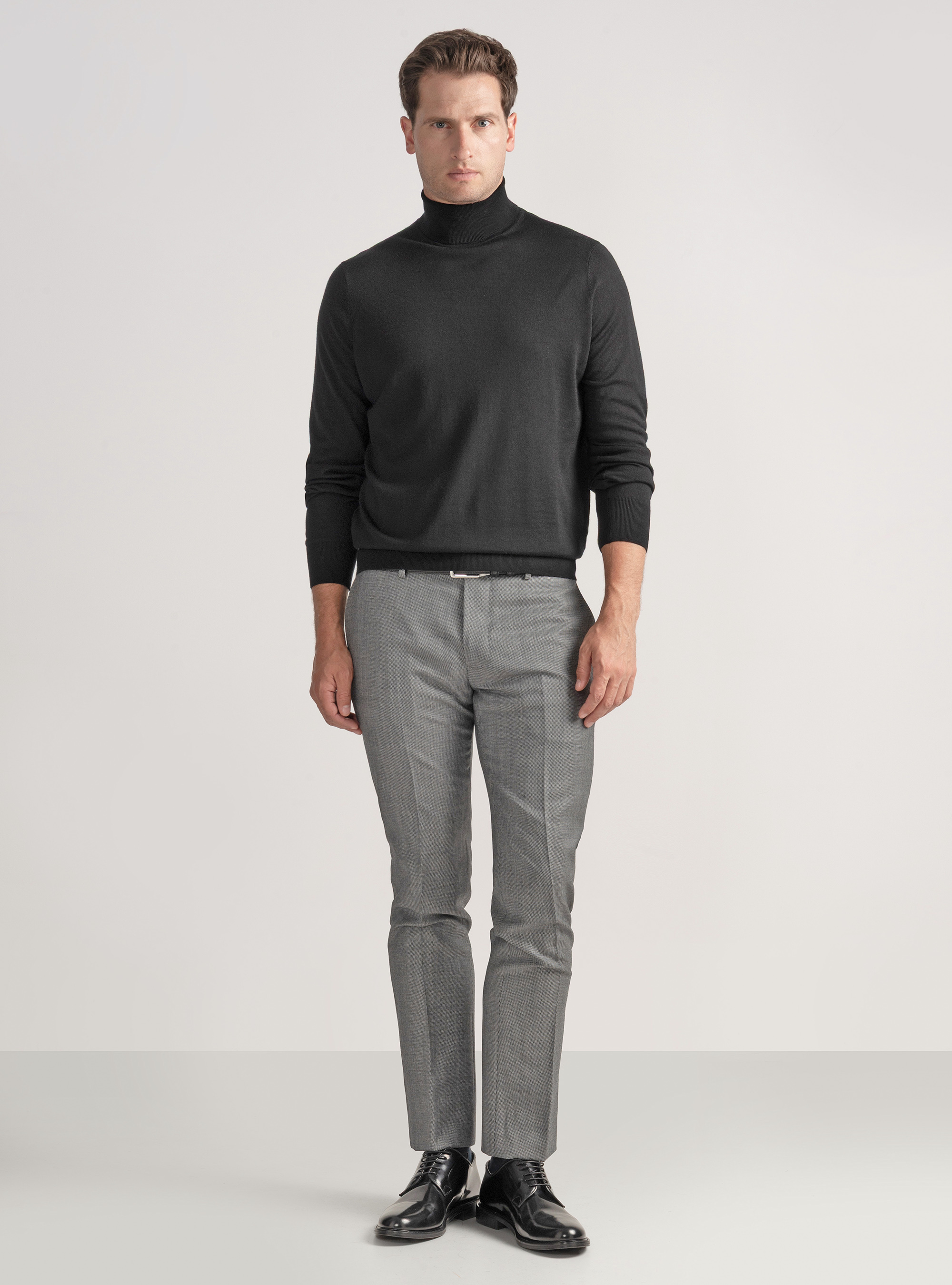 Dolcevita in pura lana merino extrafine, NERO