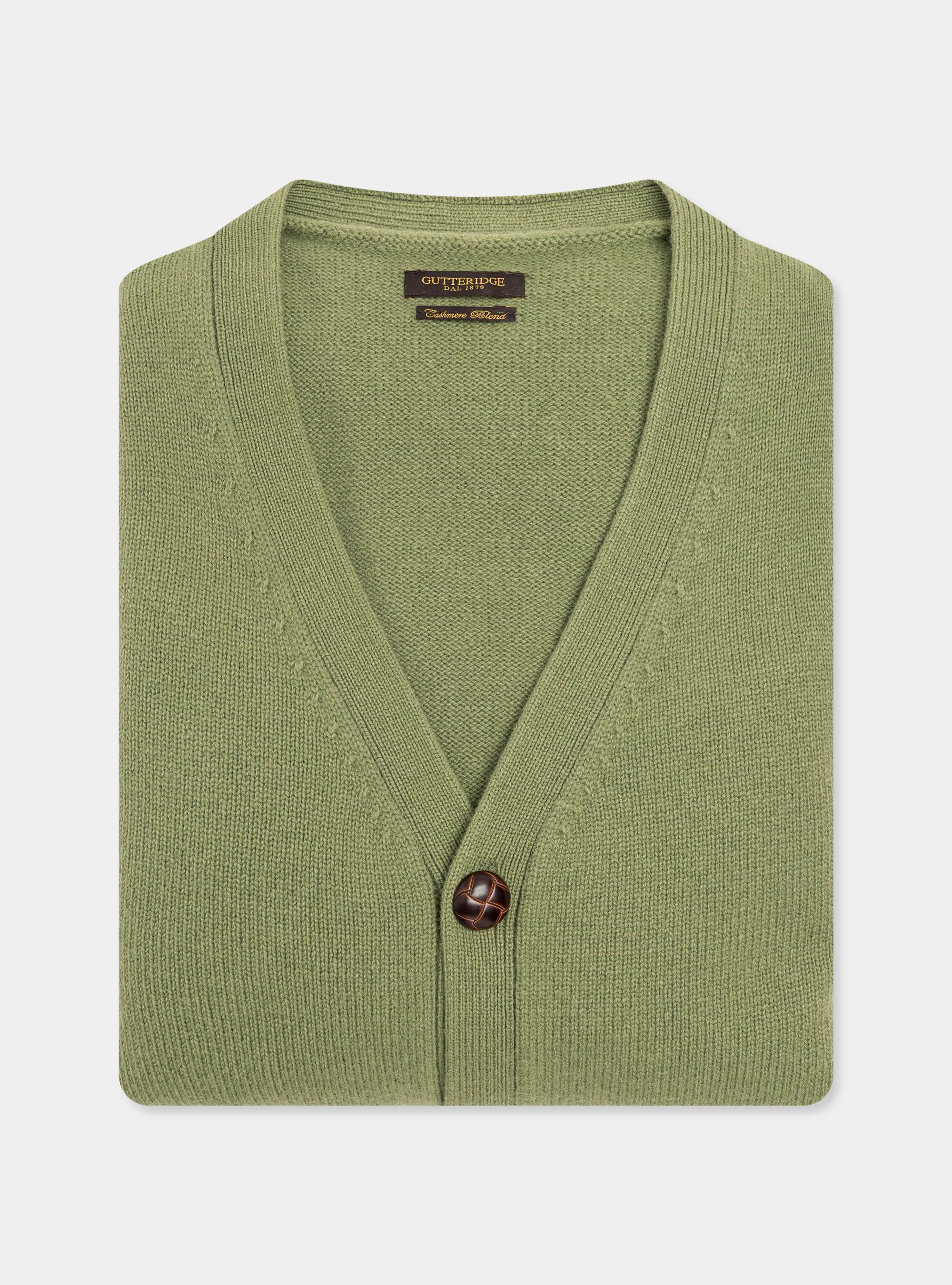 Cardigan in lana lambswool e cashmere, OLIVA