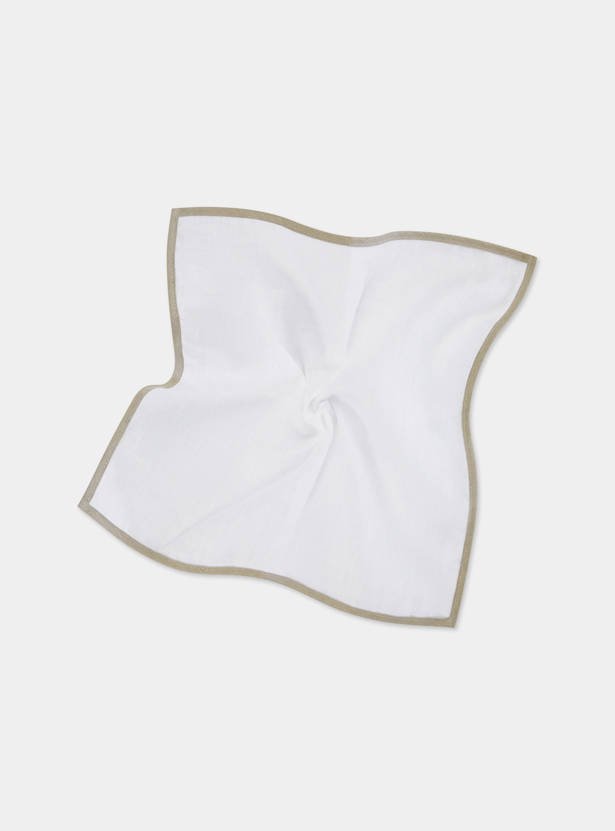 Pochette en lin, SAND/WHITE