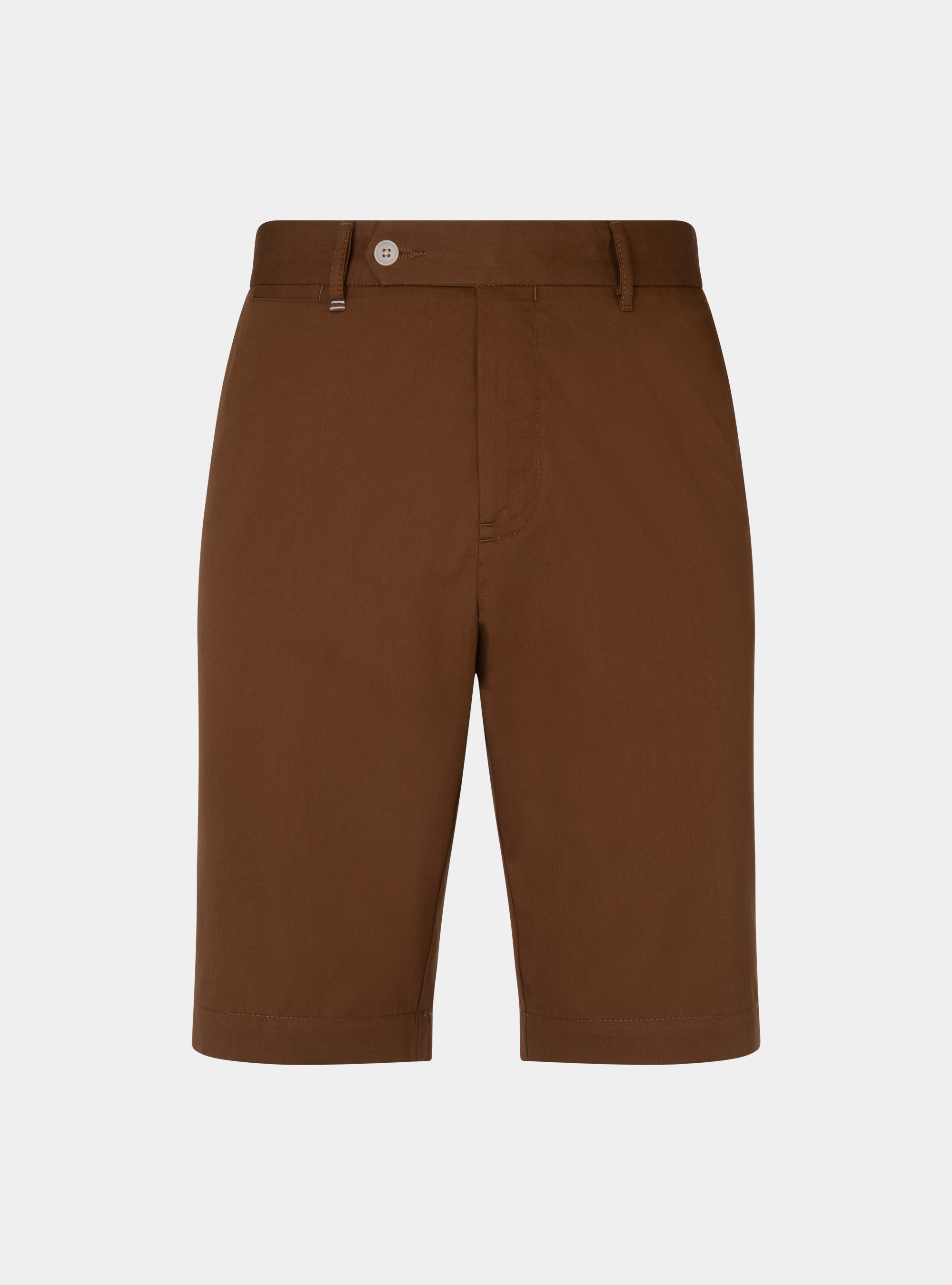 Bermuda in twill di cotone leggero, TABACCO