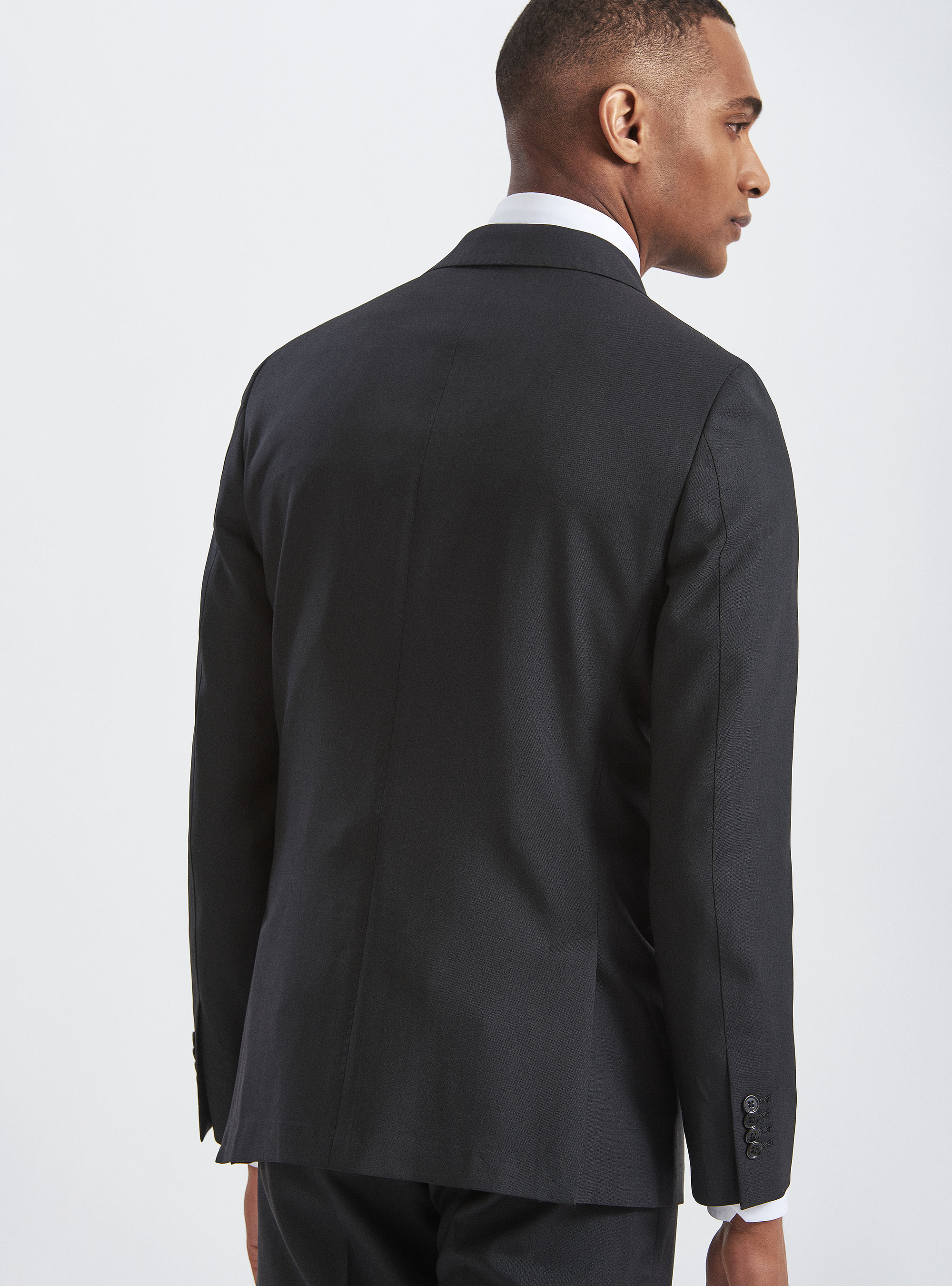 Giacca per abito in pura lana tessuto Vitale Barberis Canonico, NERO