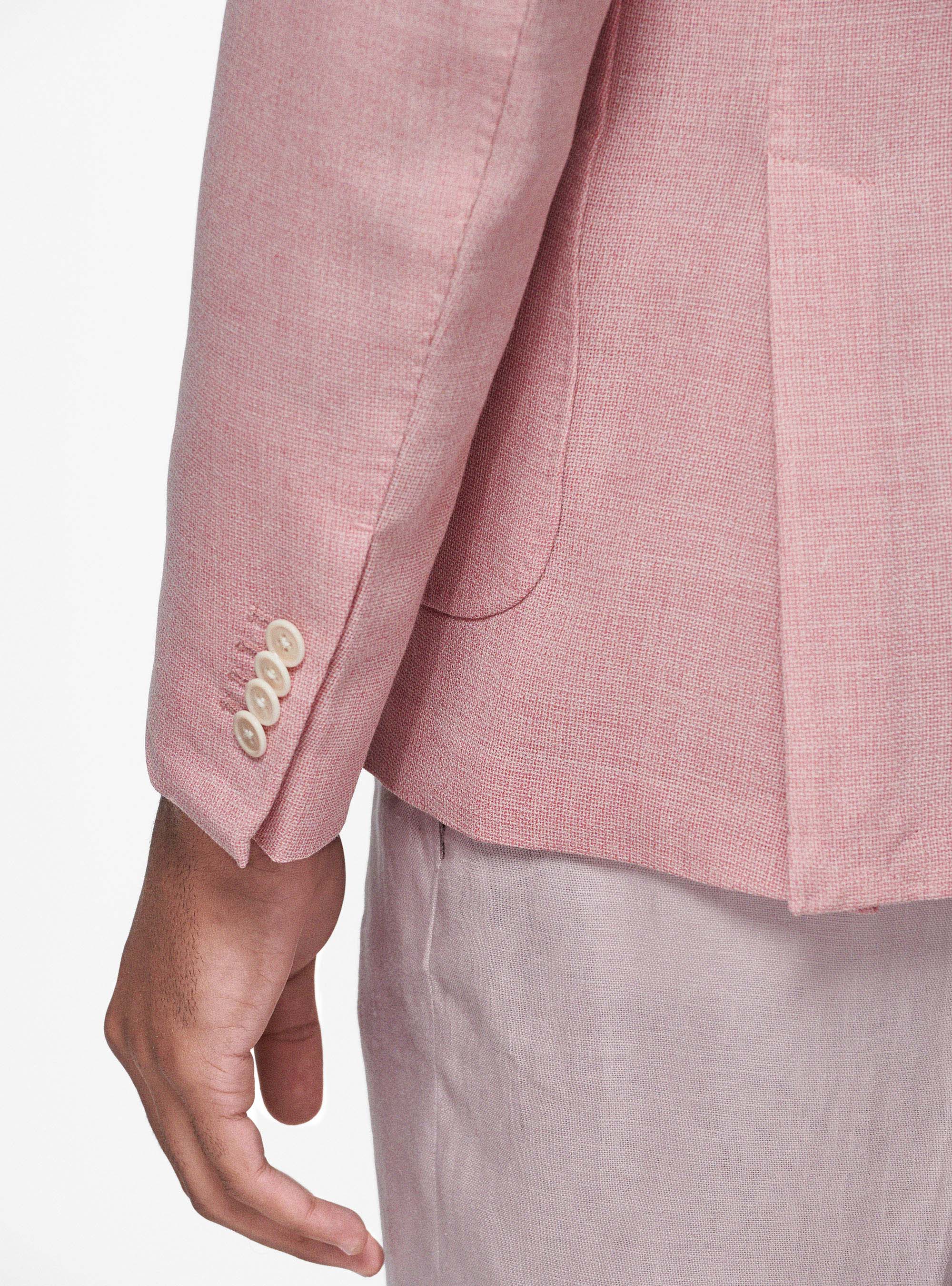 Micro-textured wool blazer, PINK