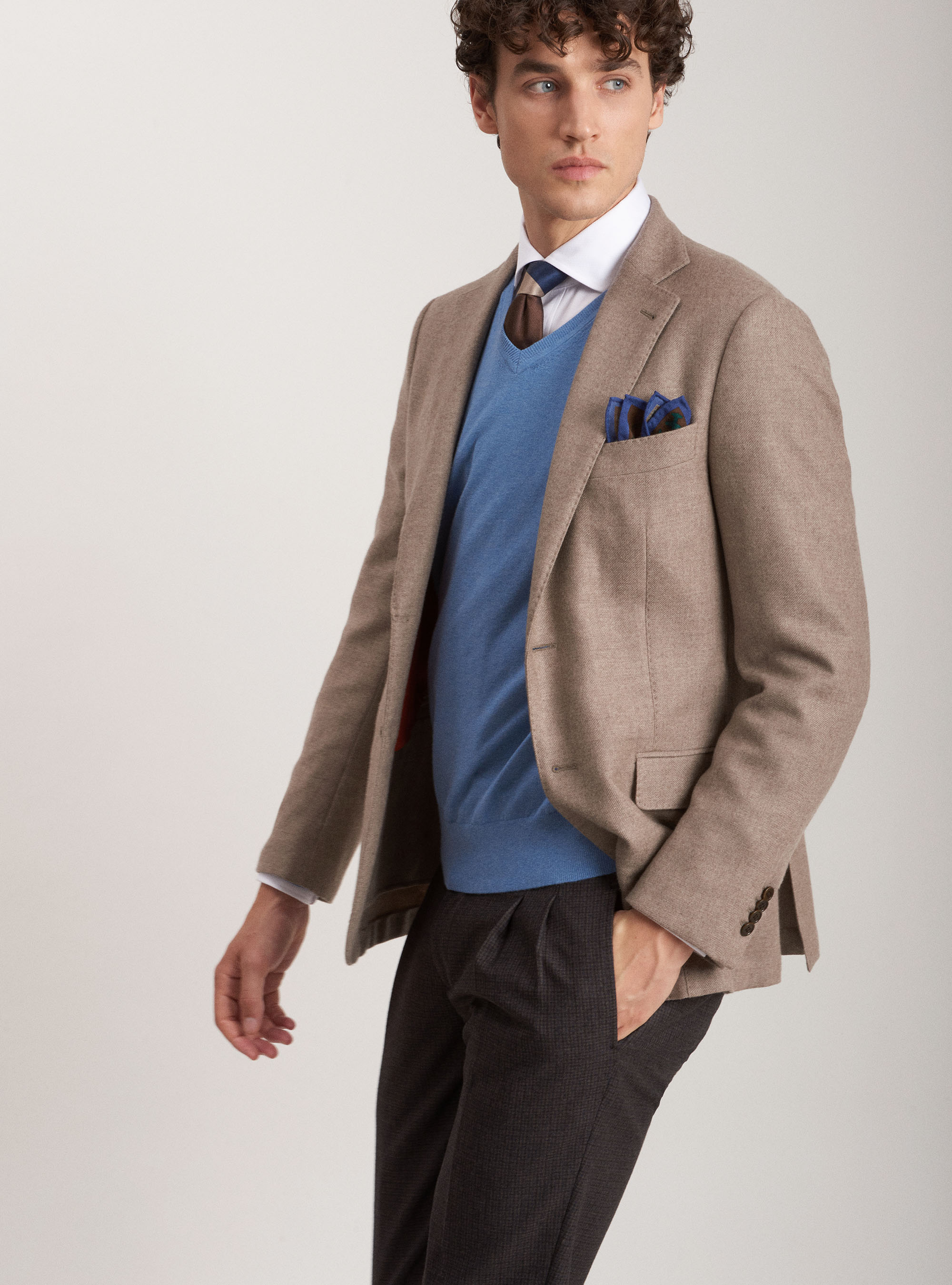 100% cashmere blazer, ECRU