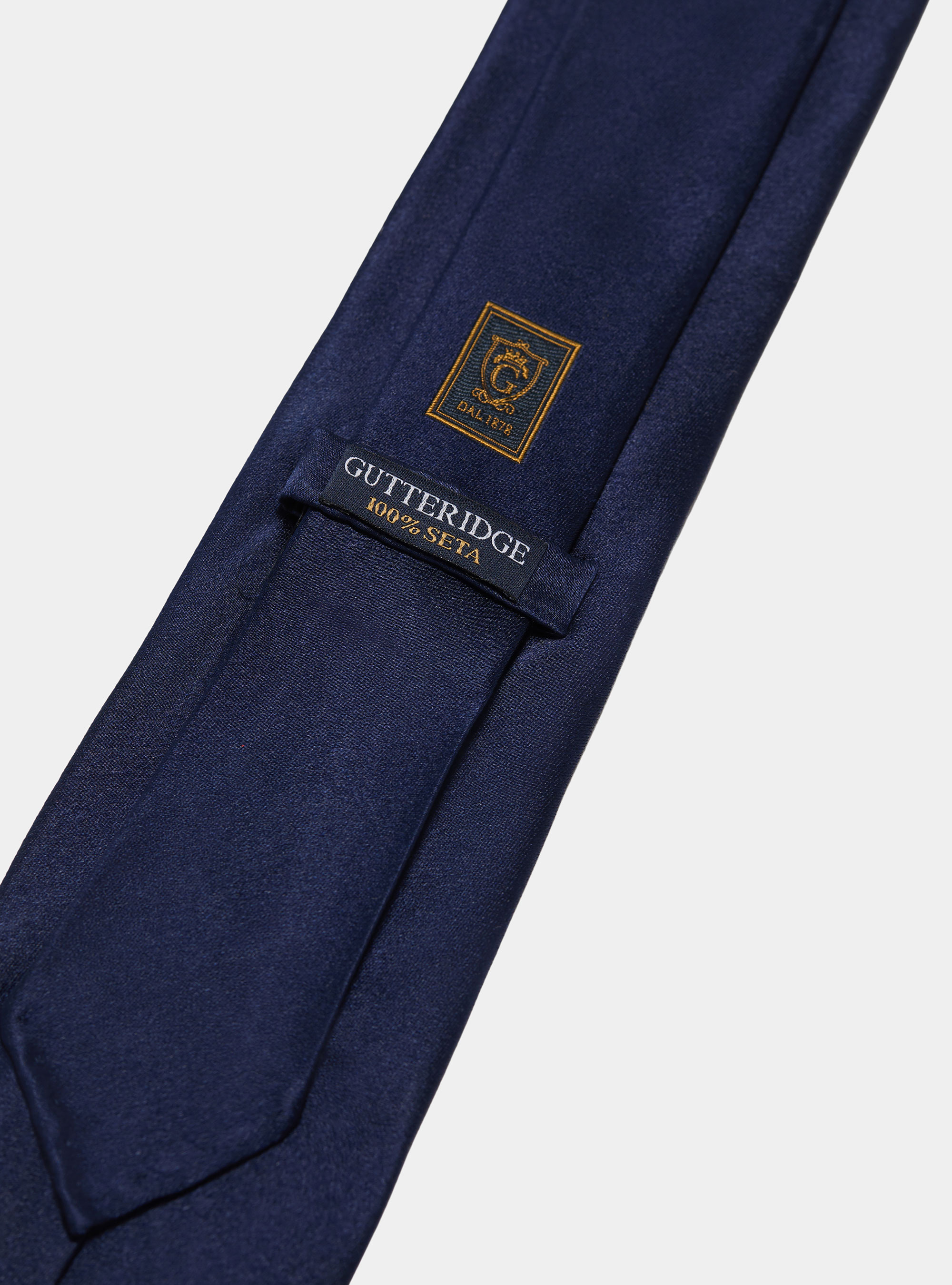Unlined silk tie, NAVY BLUE