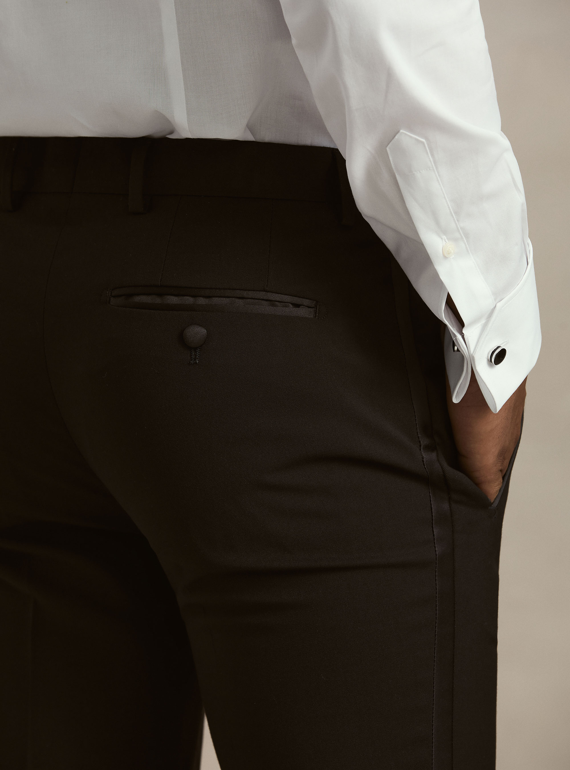 Pantalon de smoking, NOIR