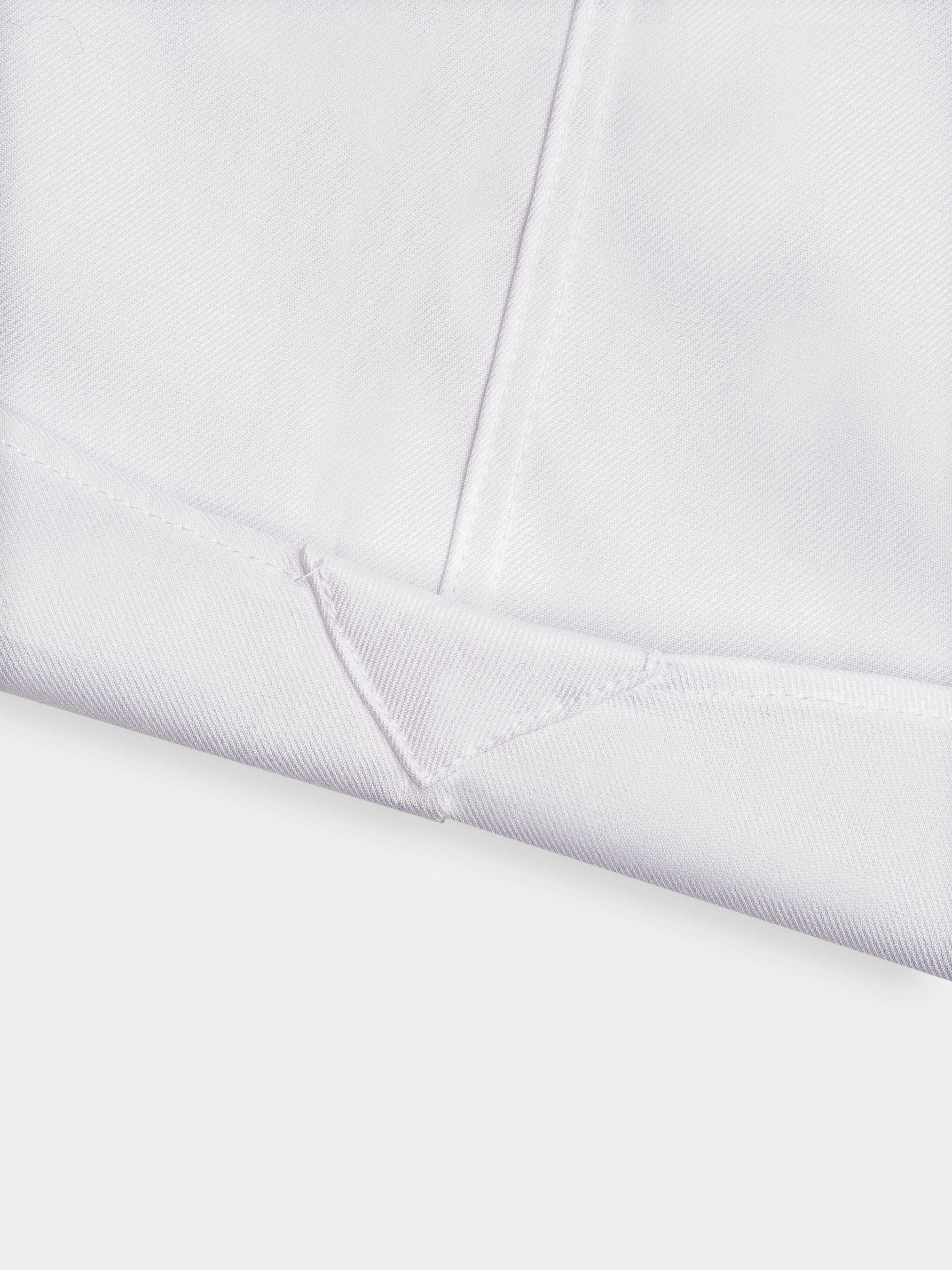Camicia slim fit in twill di cotone, BIANCO