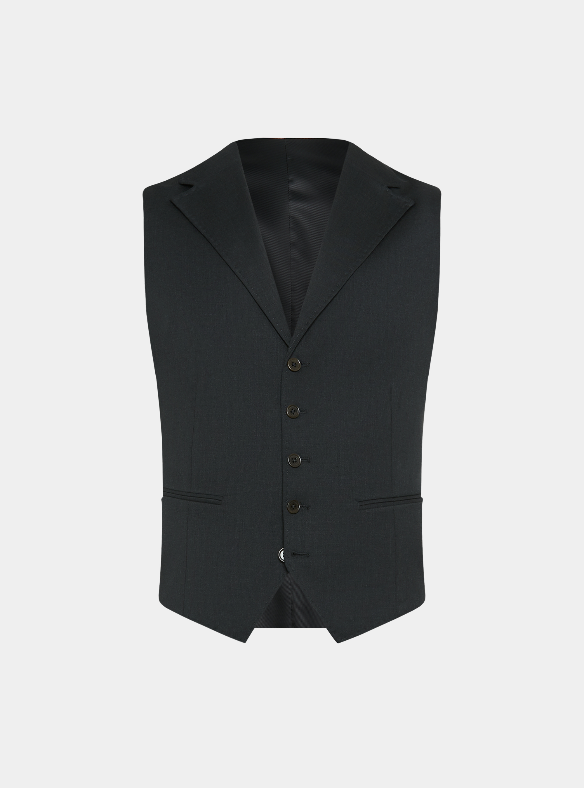 Chaleco de lana superfina 110's Reda, GRIS MARENGO