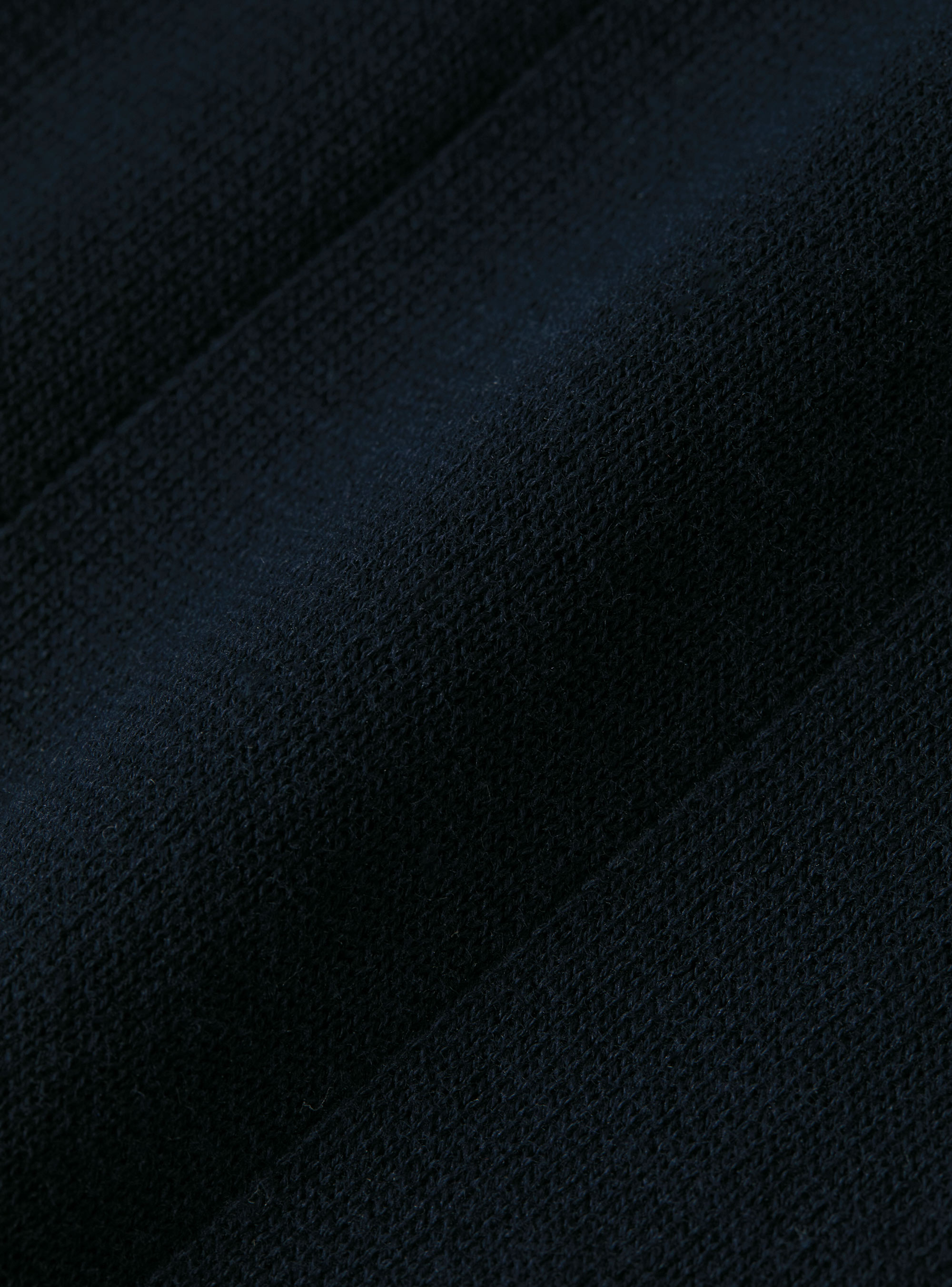 Maglia in puro cotone costa piatta, BLU NAVY