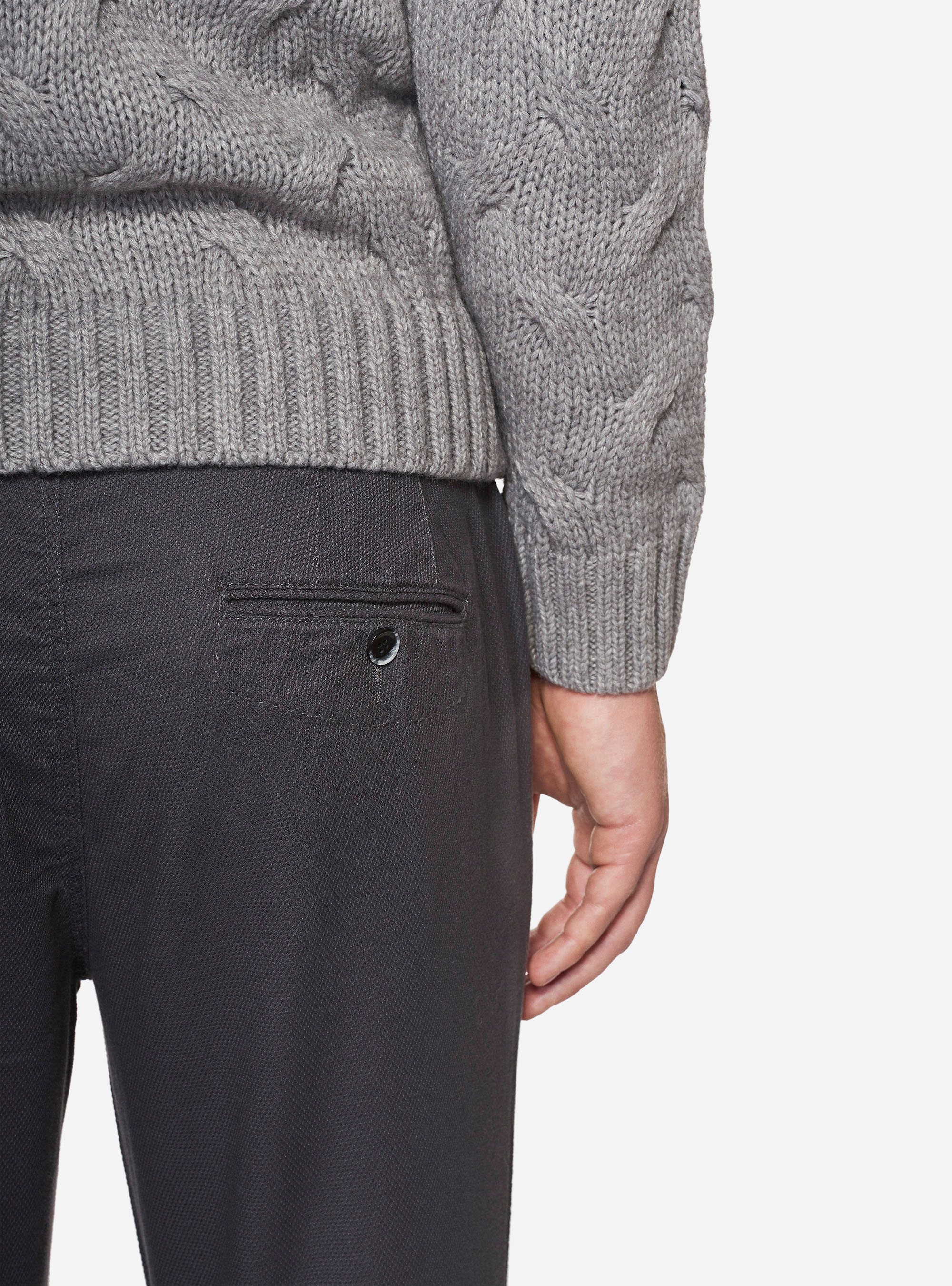 PANTALONES DE GABARDINA, GRIS MARENGO